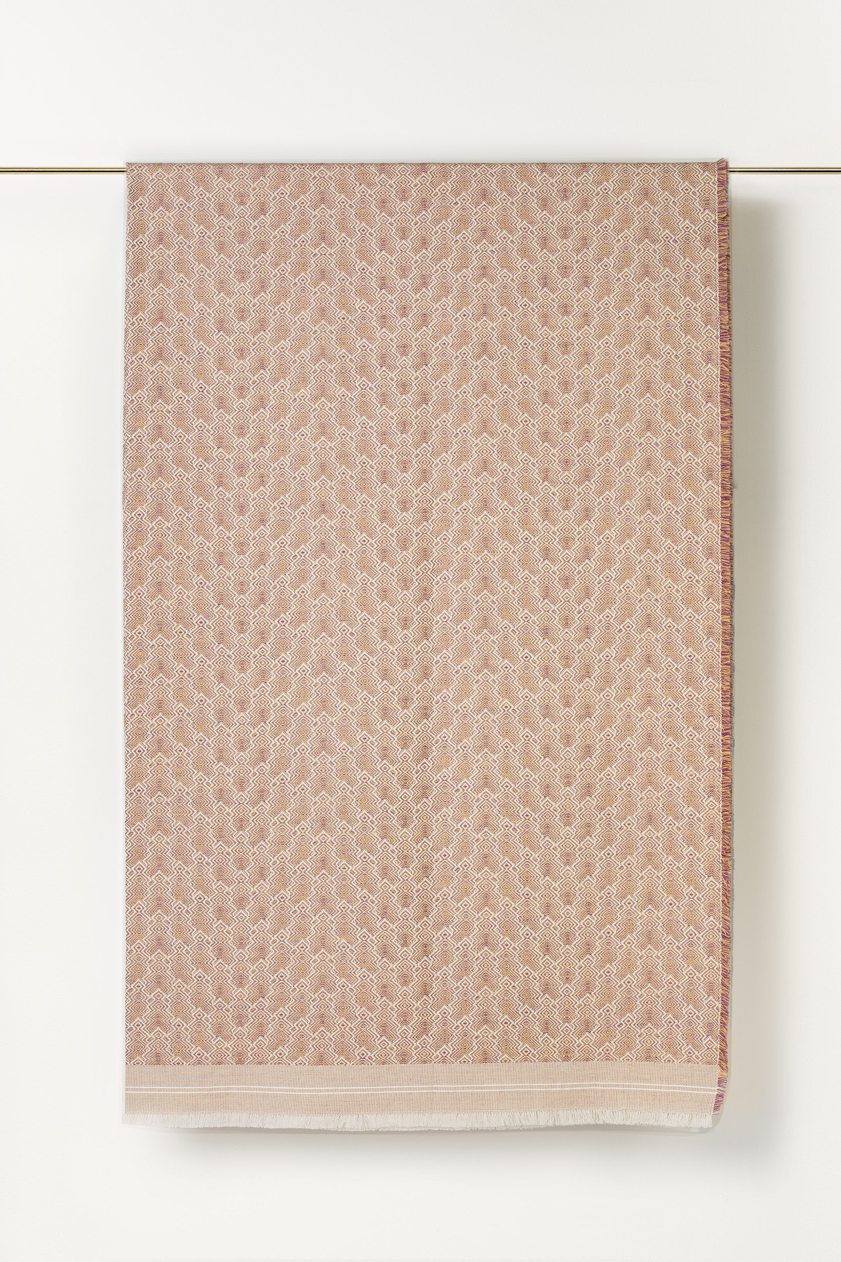 "F28" wool throw in Tabacco