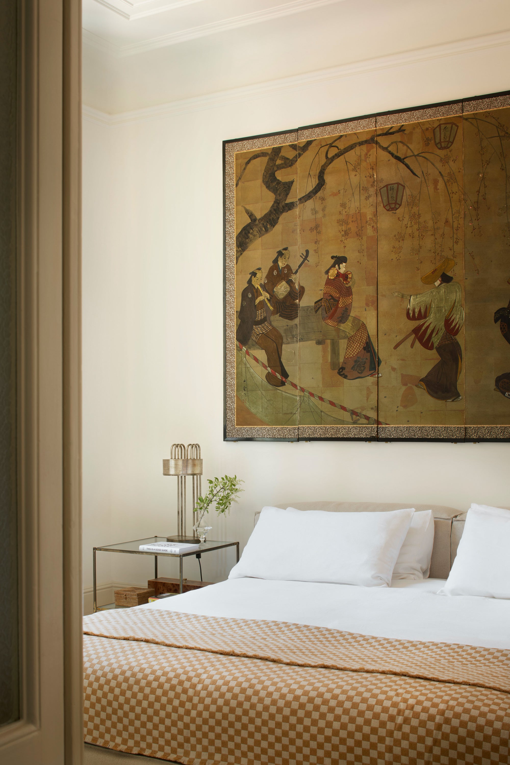 "Nepal" cashmere throw in Caramel