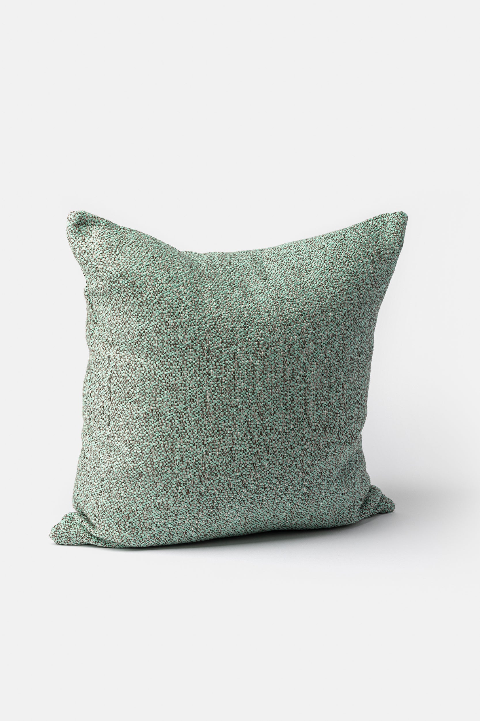 "Catenella" square cushion cover in Acquamarina