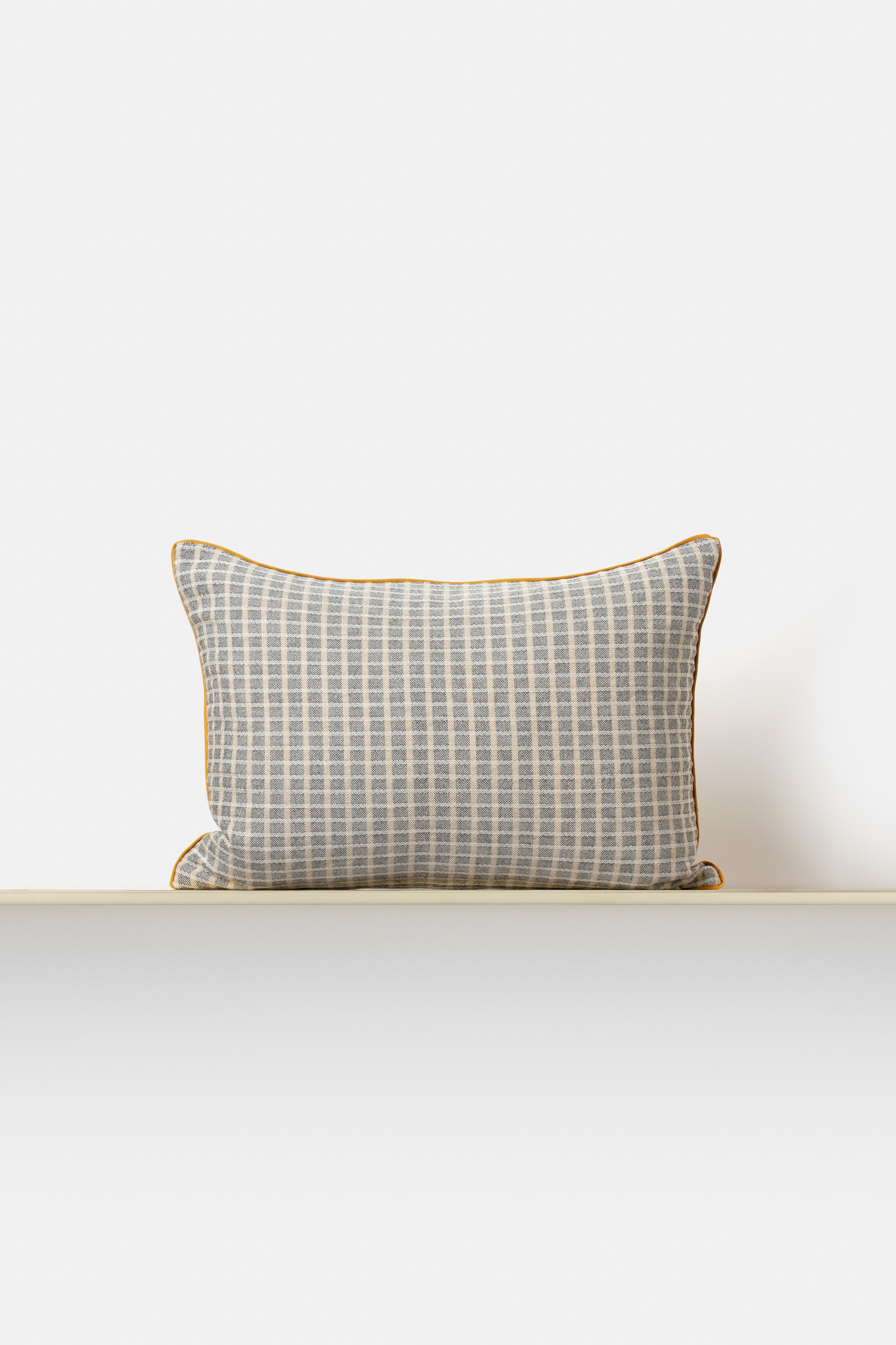 "F58" cushion in Black / Olive Green