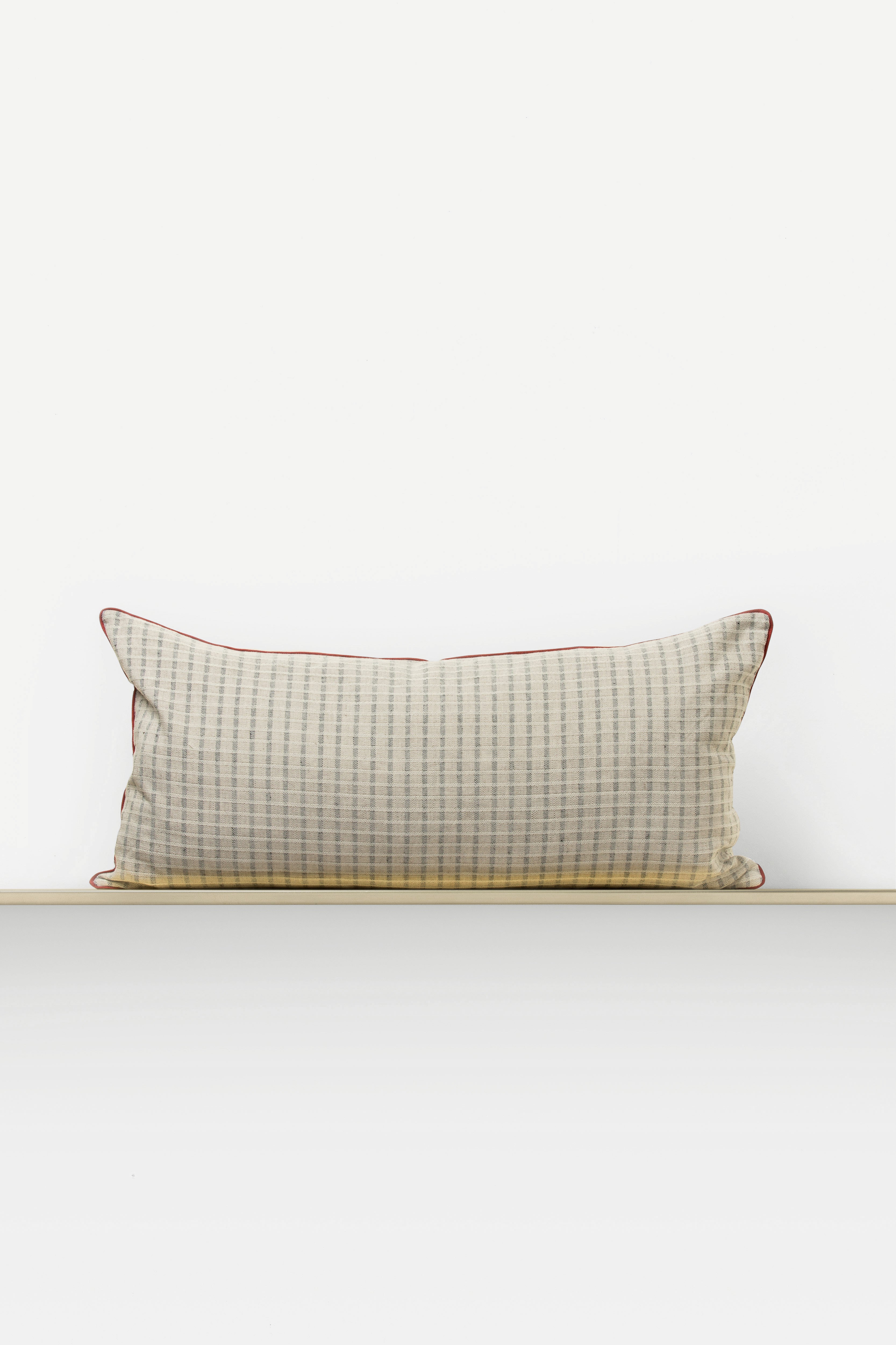 "F58" rectangular cushion cover in Stone Grey / Black