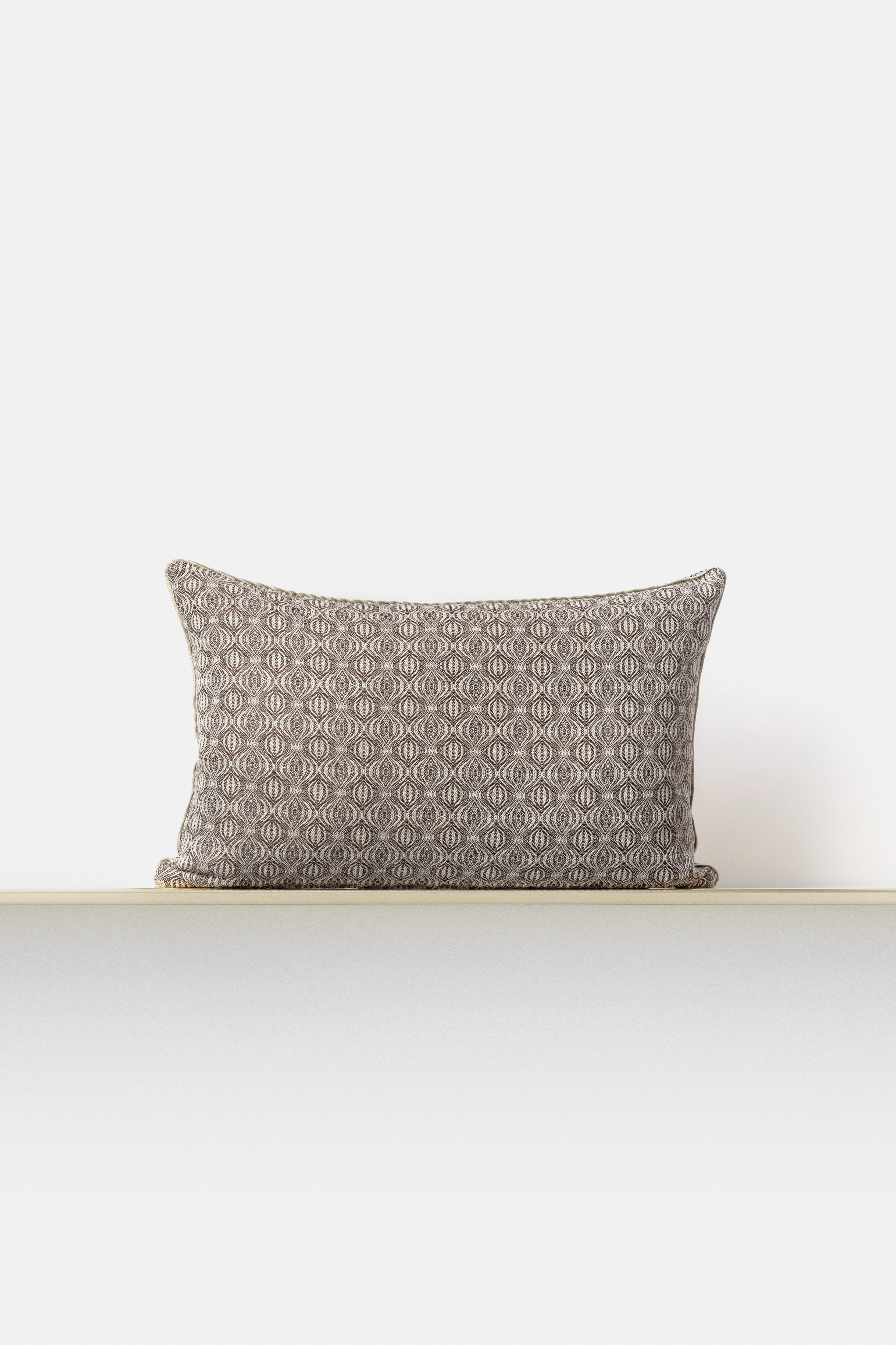 "Hara 1 28" rectangular cushion cover in Seal Brown