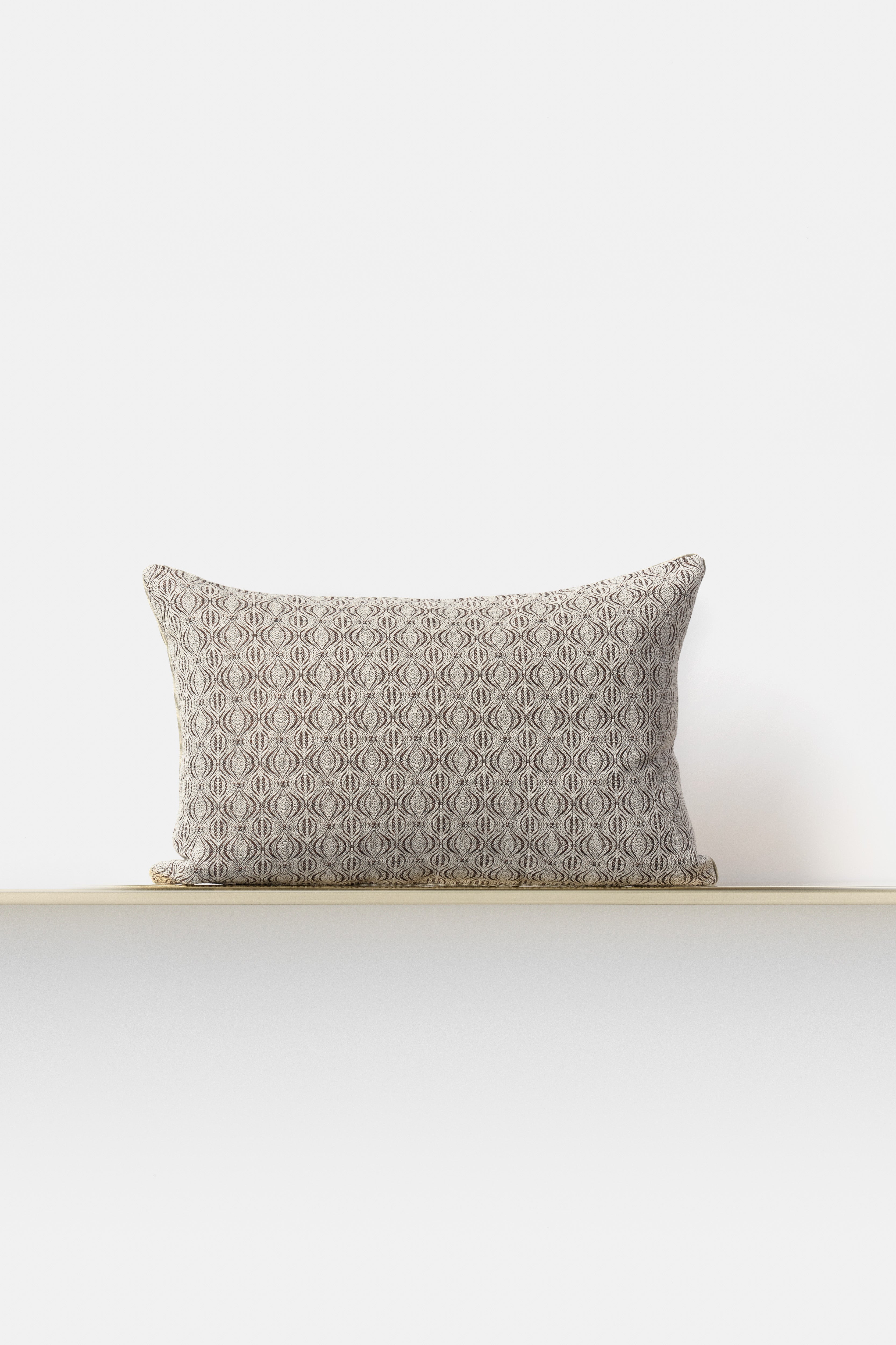 "Hara 1 28" rectangular cushion cover in Seal Brown