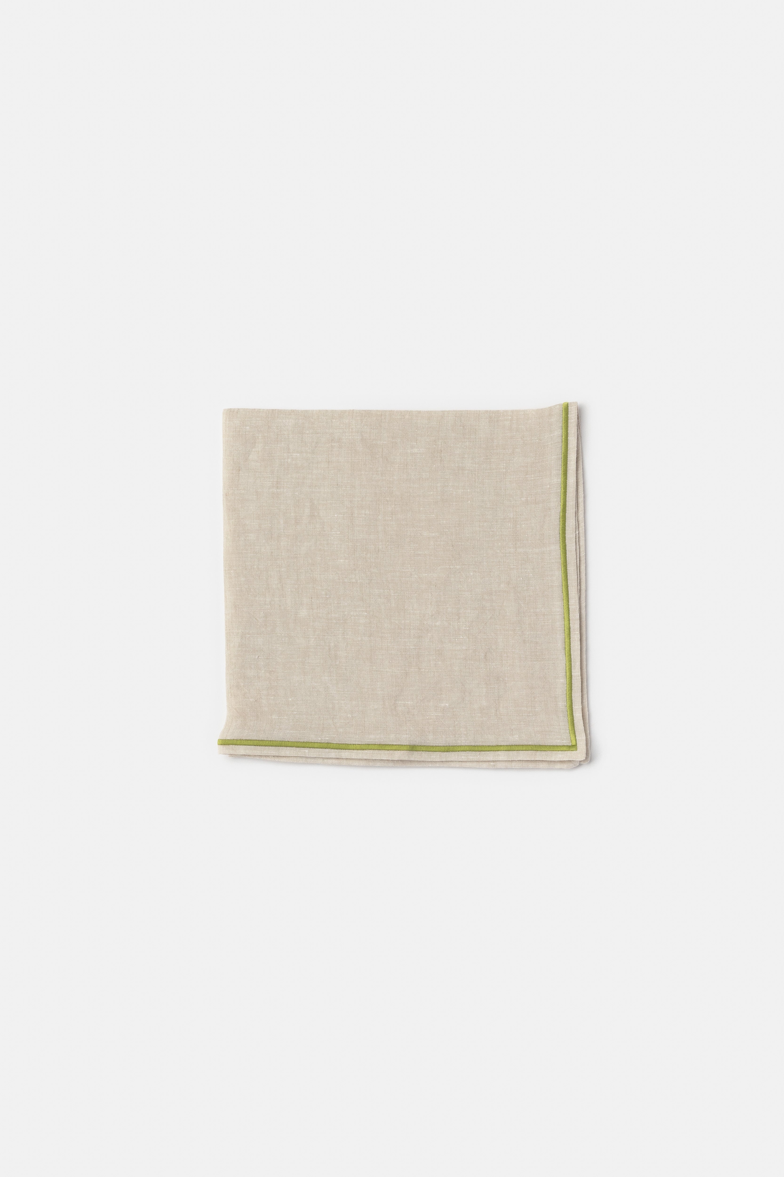 "Lido" napkin in Corda / Chartreuse