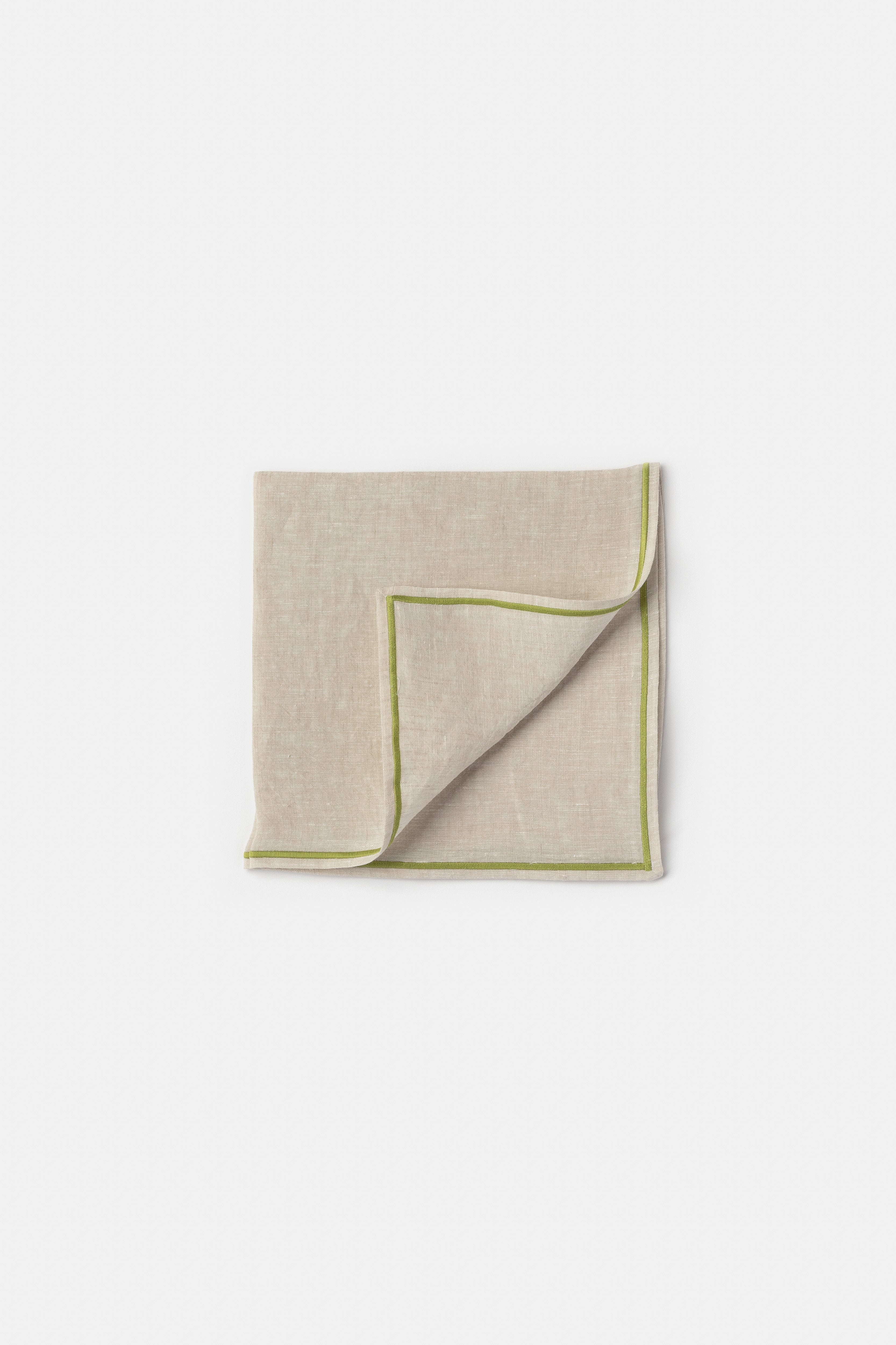 "Lido" napkin in Corda / Chartreuse