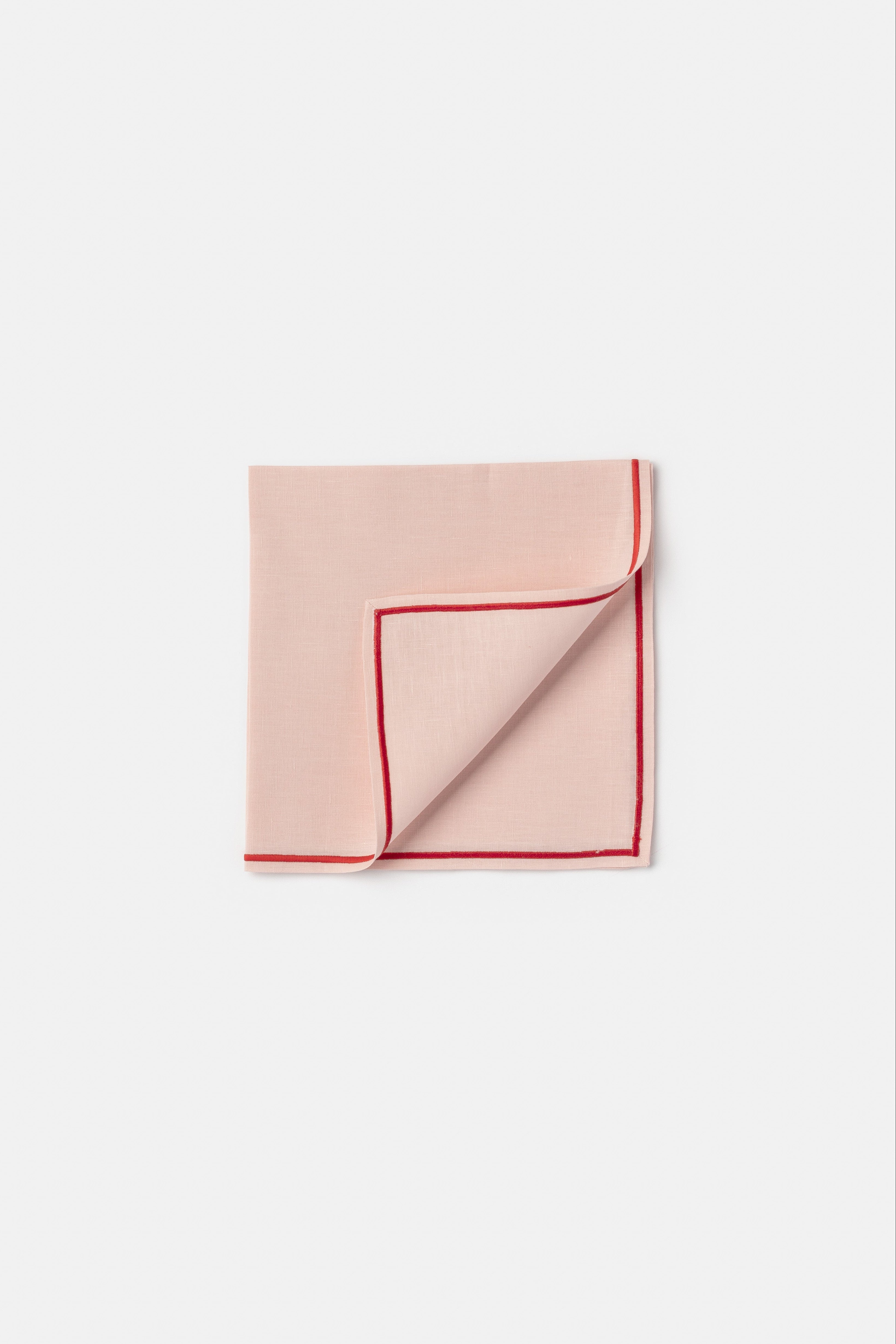 "Lido" napkin in Pink / Red