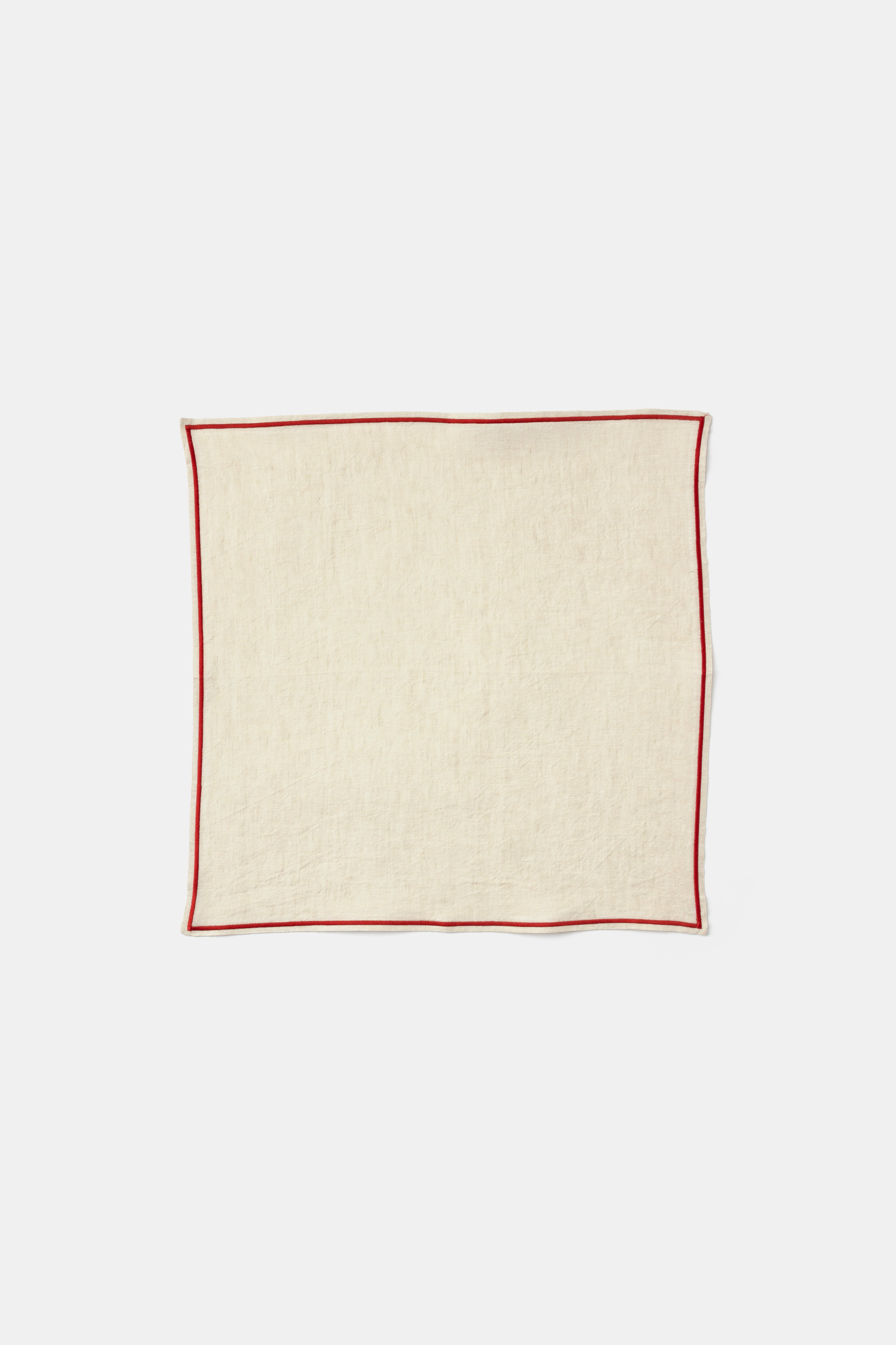 "Lido" napkin in Corda / Rouge
