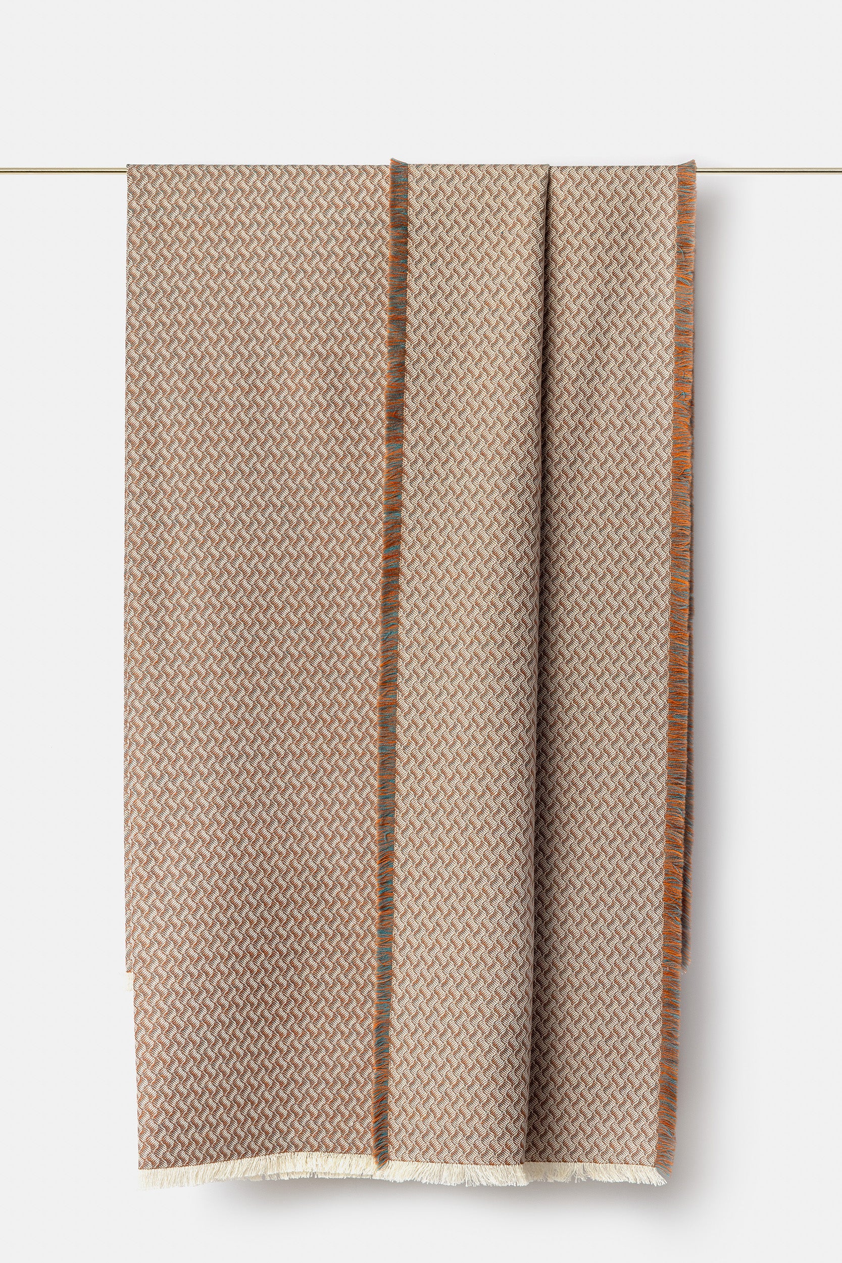 "Nami 1" wool throw in Sedona Orange