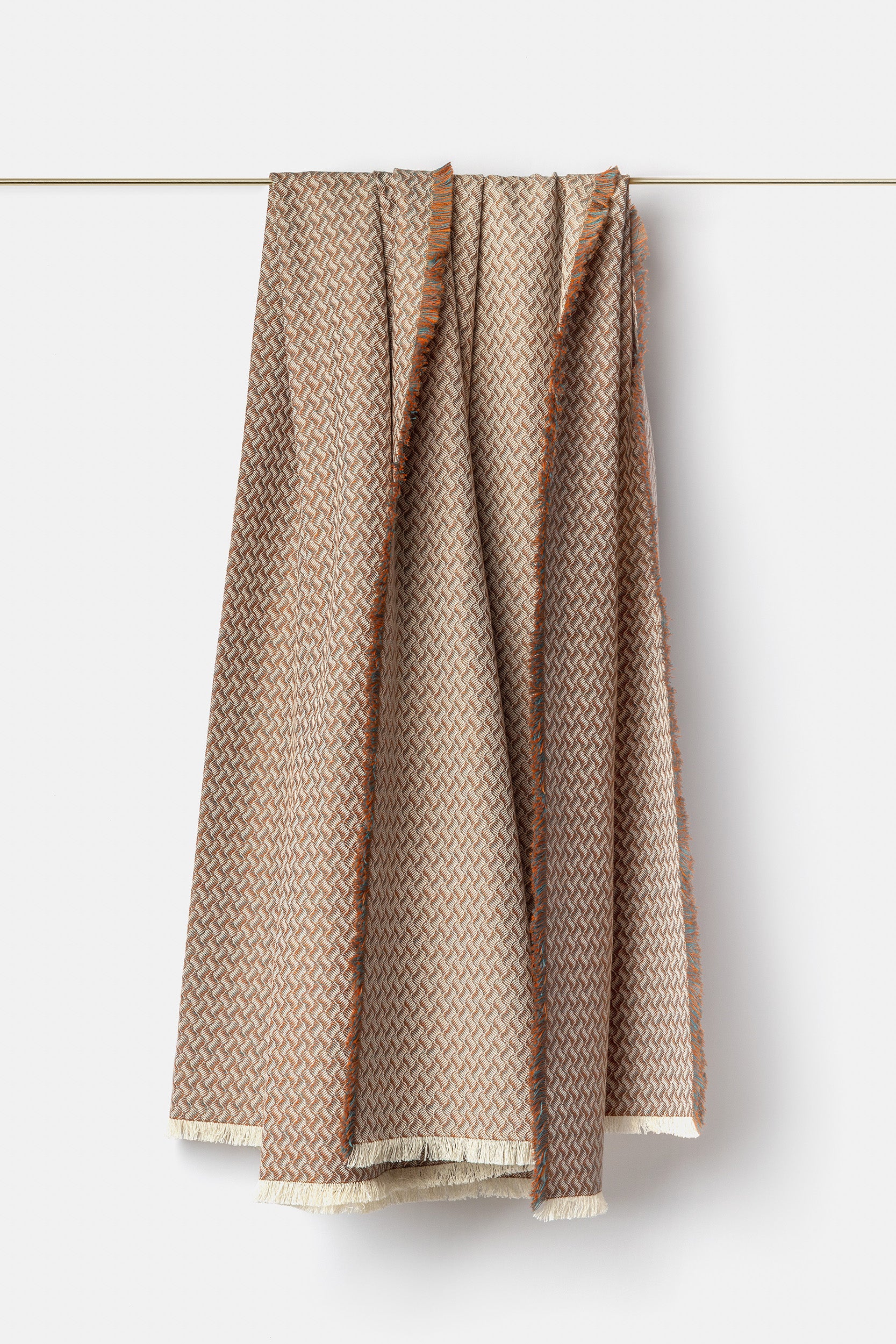 "Nami 1" wool throw in Sedona Orange