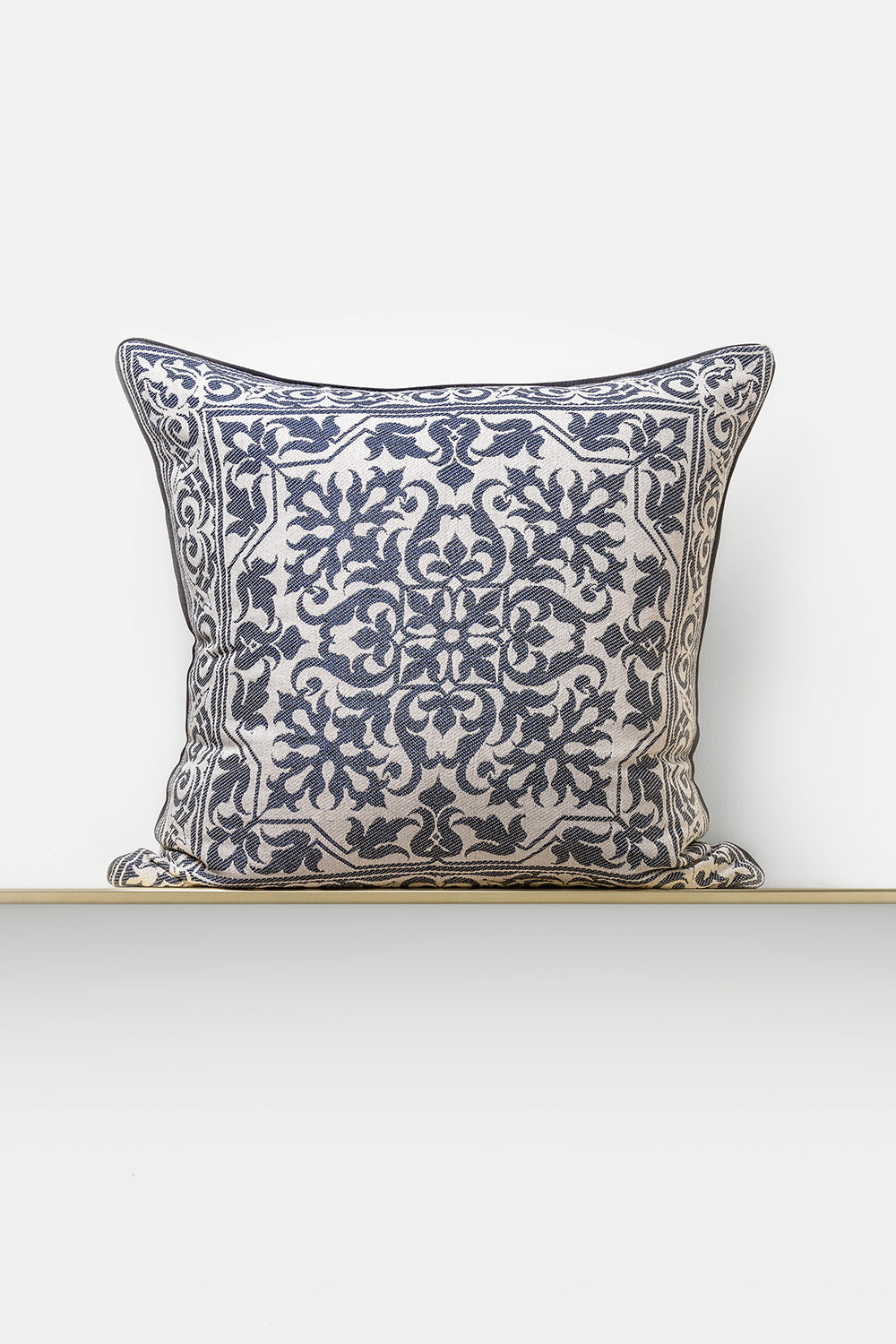 "Palermo" square cushion cover in Eclisse Blue