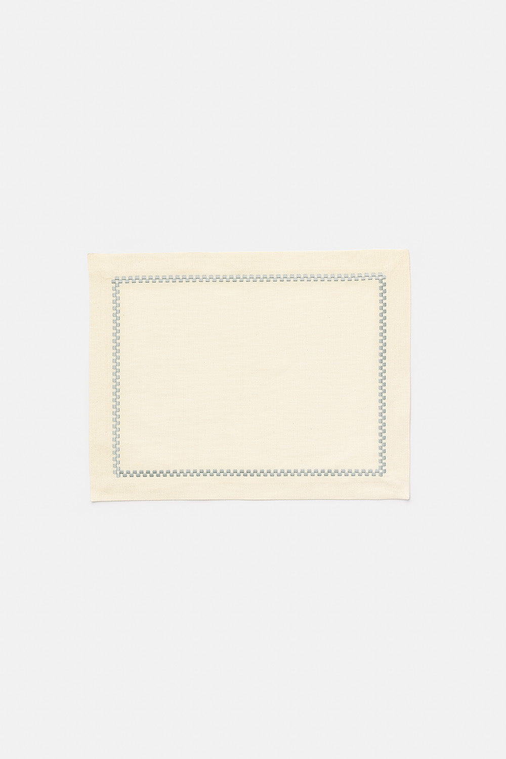 "Ricamo" placemat in White / Cendre Grey