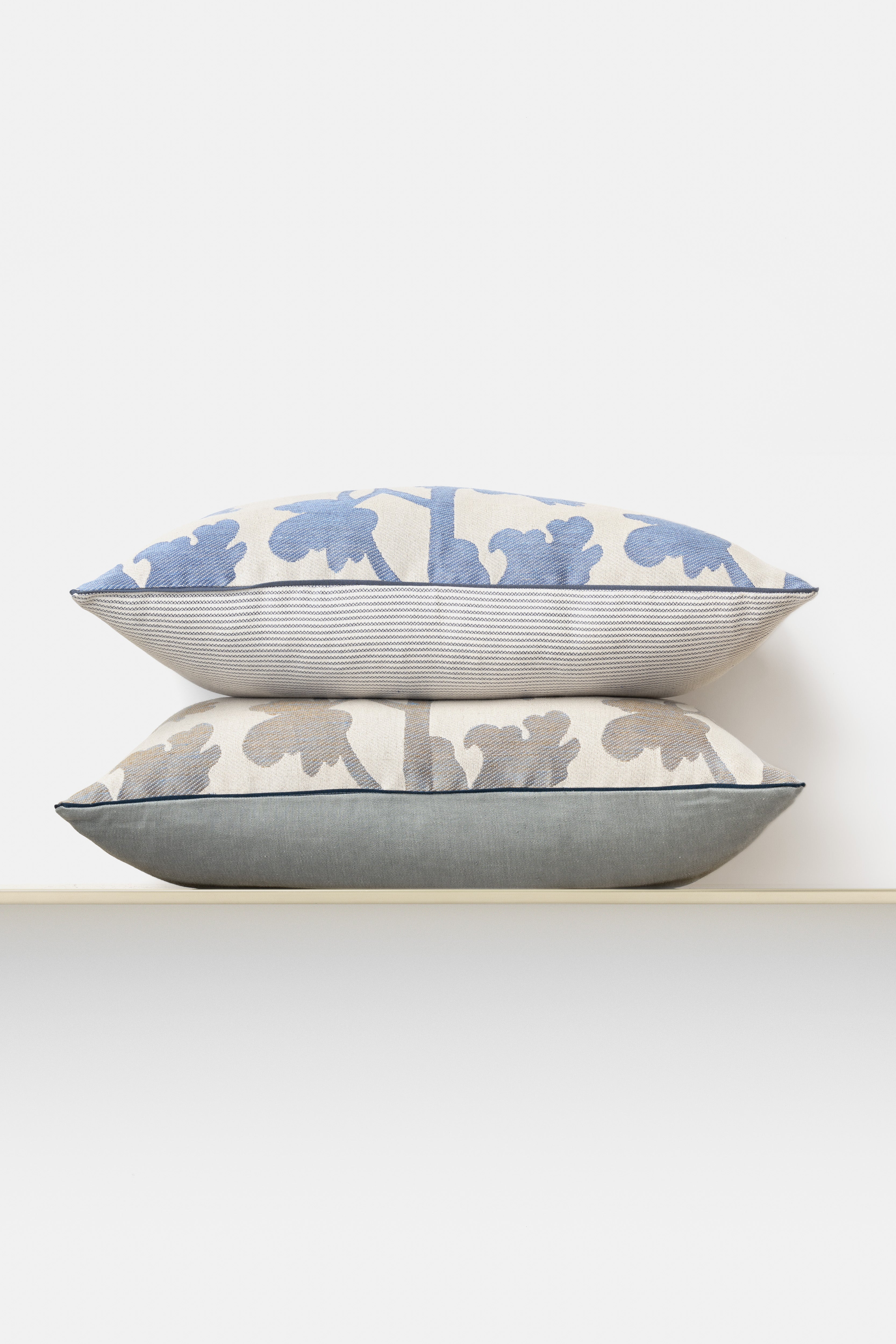 "Vitis" rectangular cushion cover in Lapis Blue