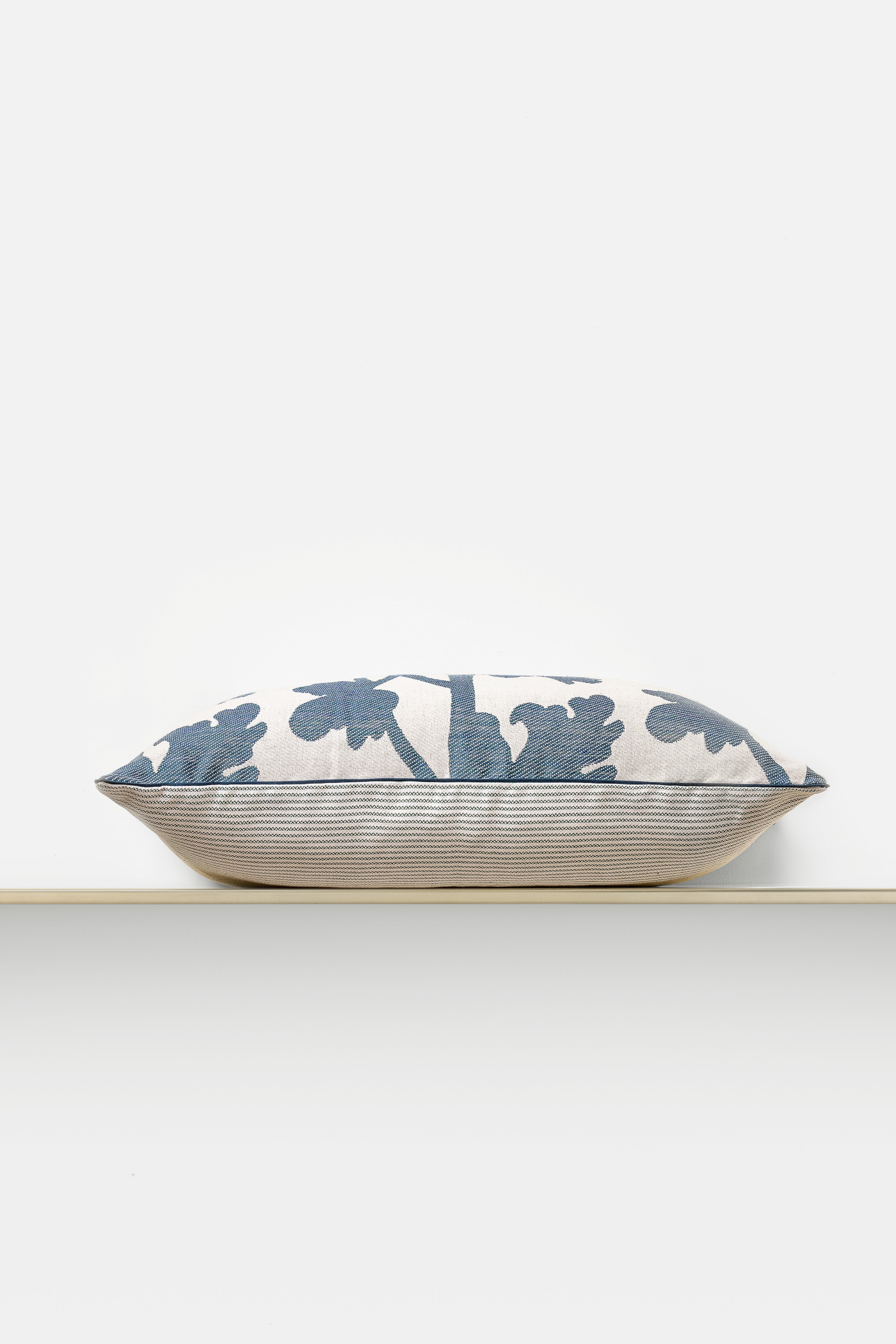 "Vitis" rectangular cushion cover in Byron Blue