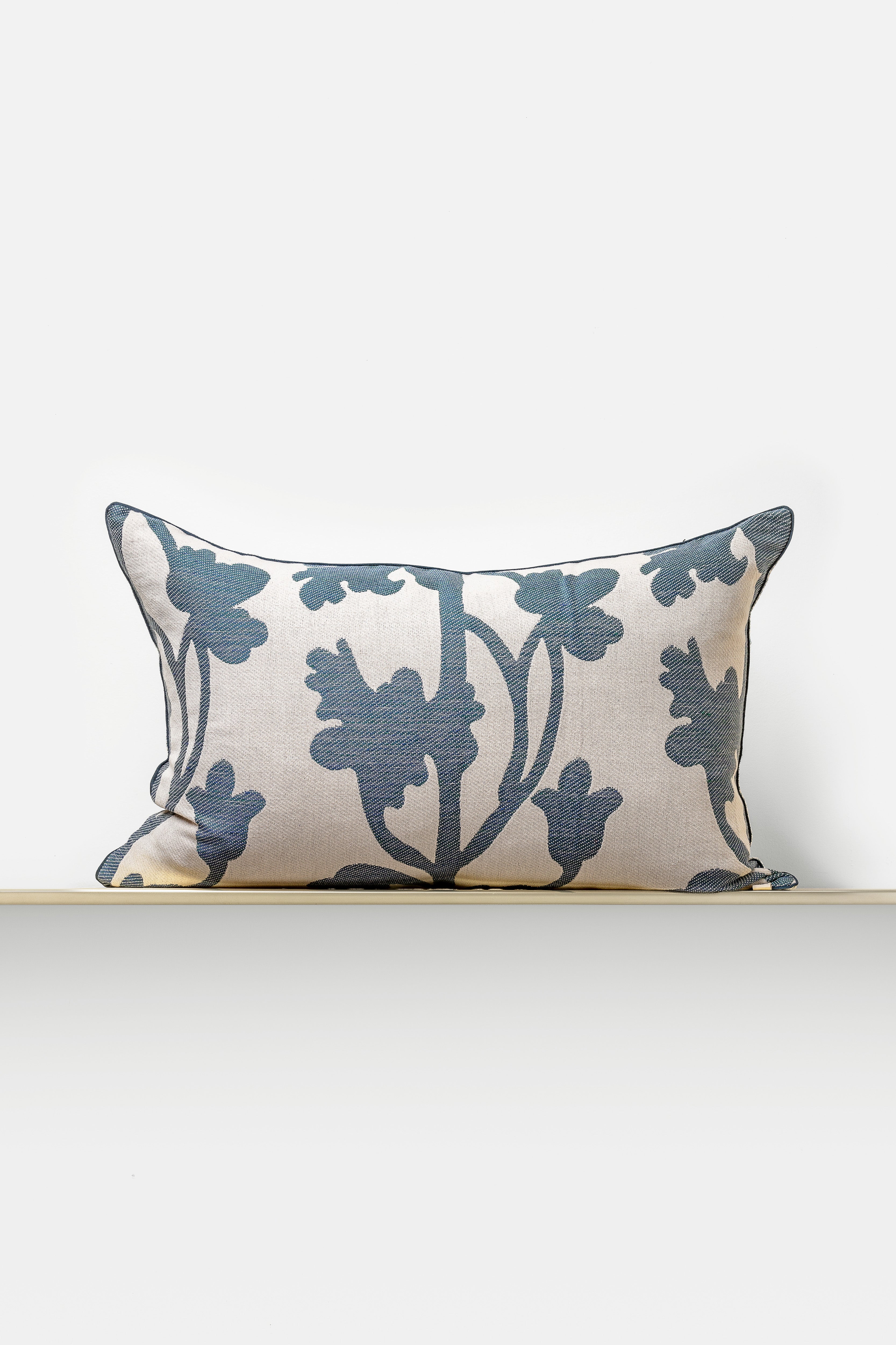 "Vitis" rectangular cushion cover in Byron Blue