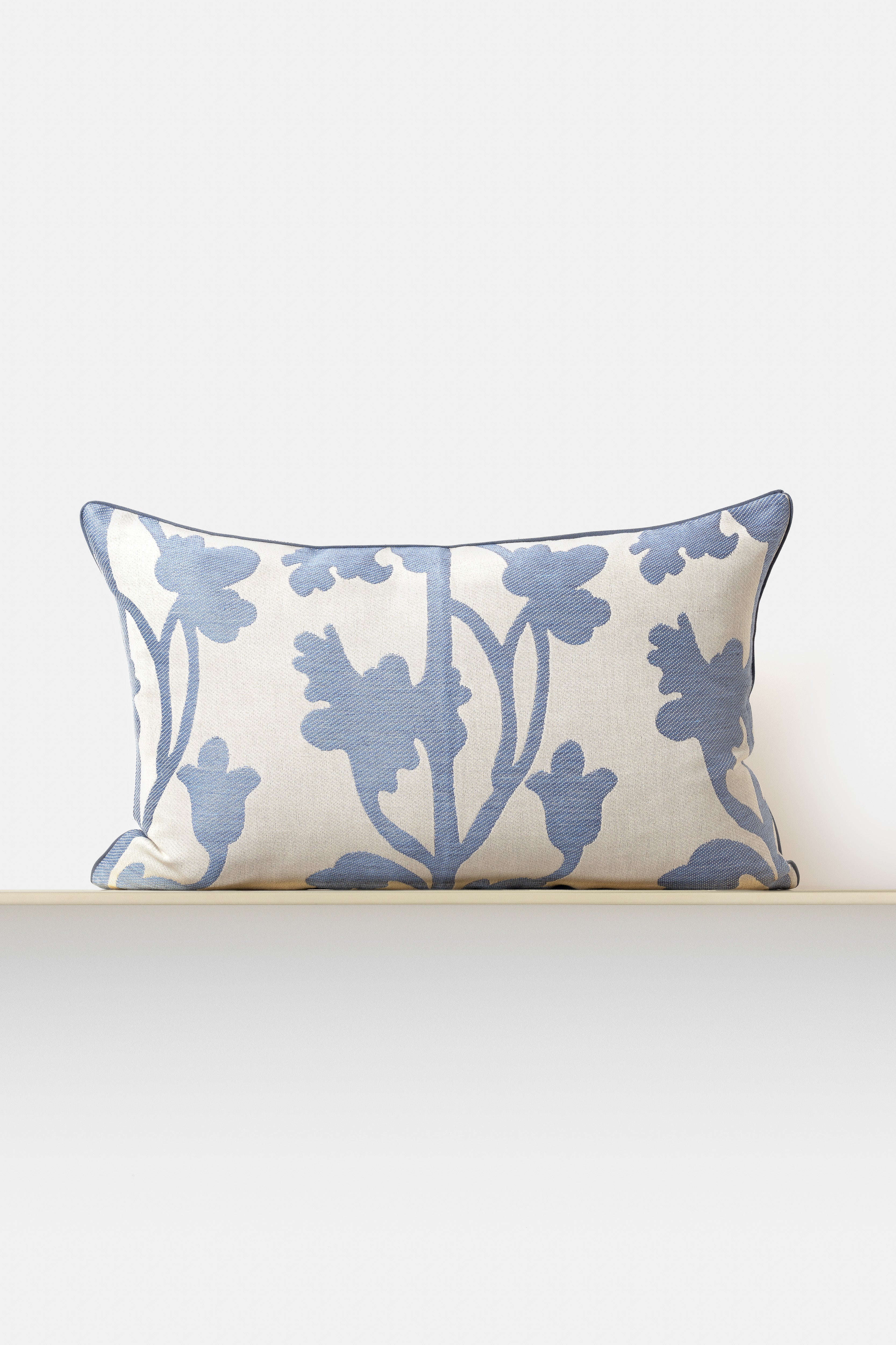 "Vitis" rectangular cushion cover in Lapis Blue