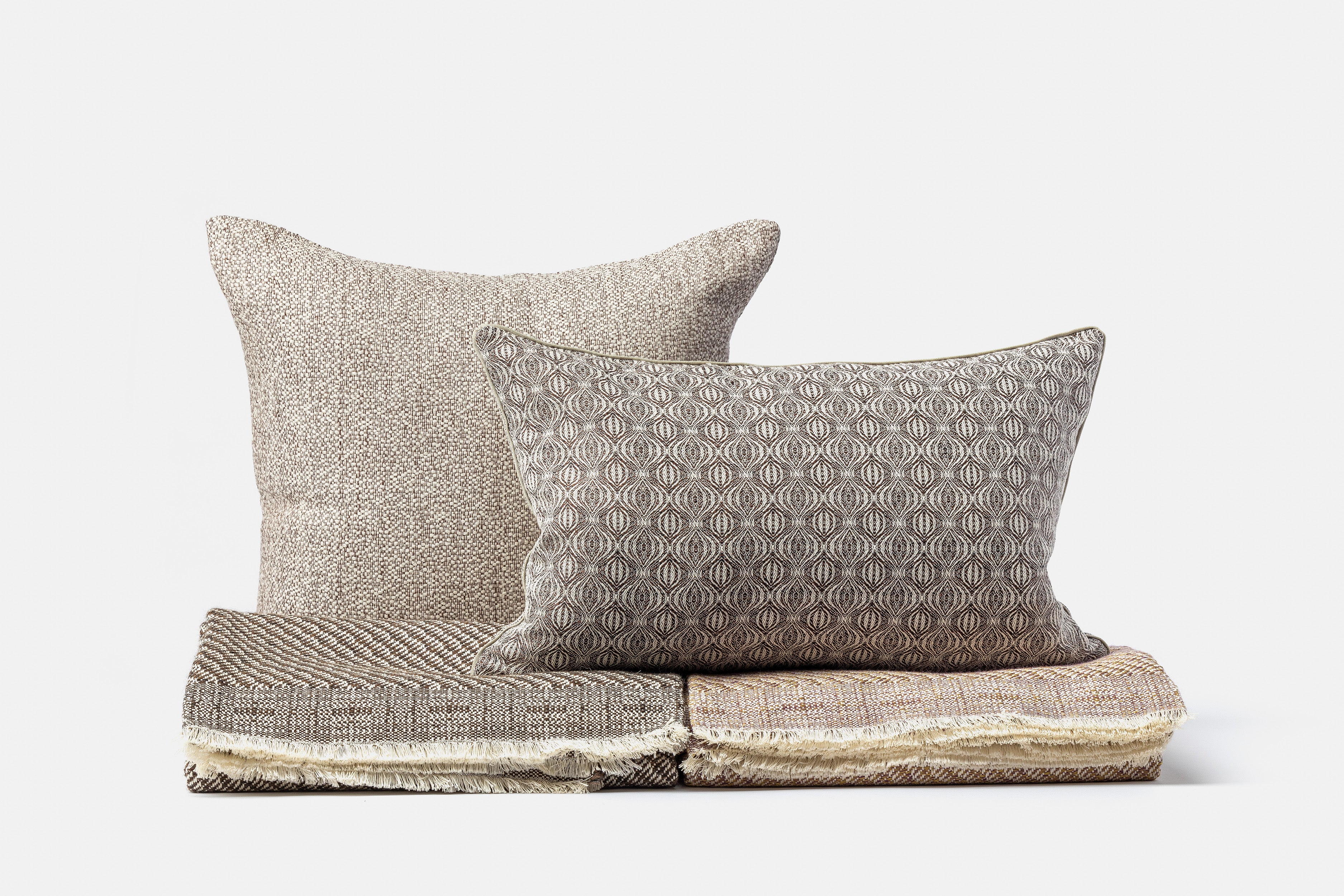 "Hara 1 28" rectangular cushion cover in Seal Brown