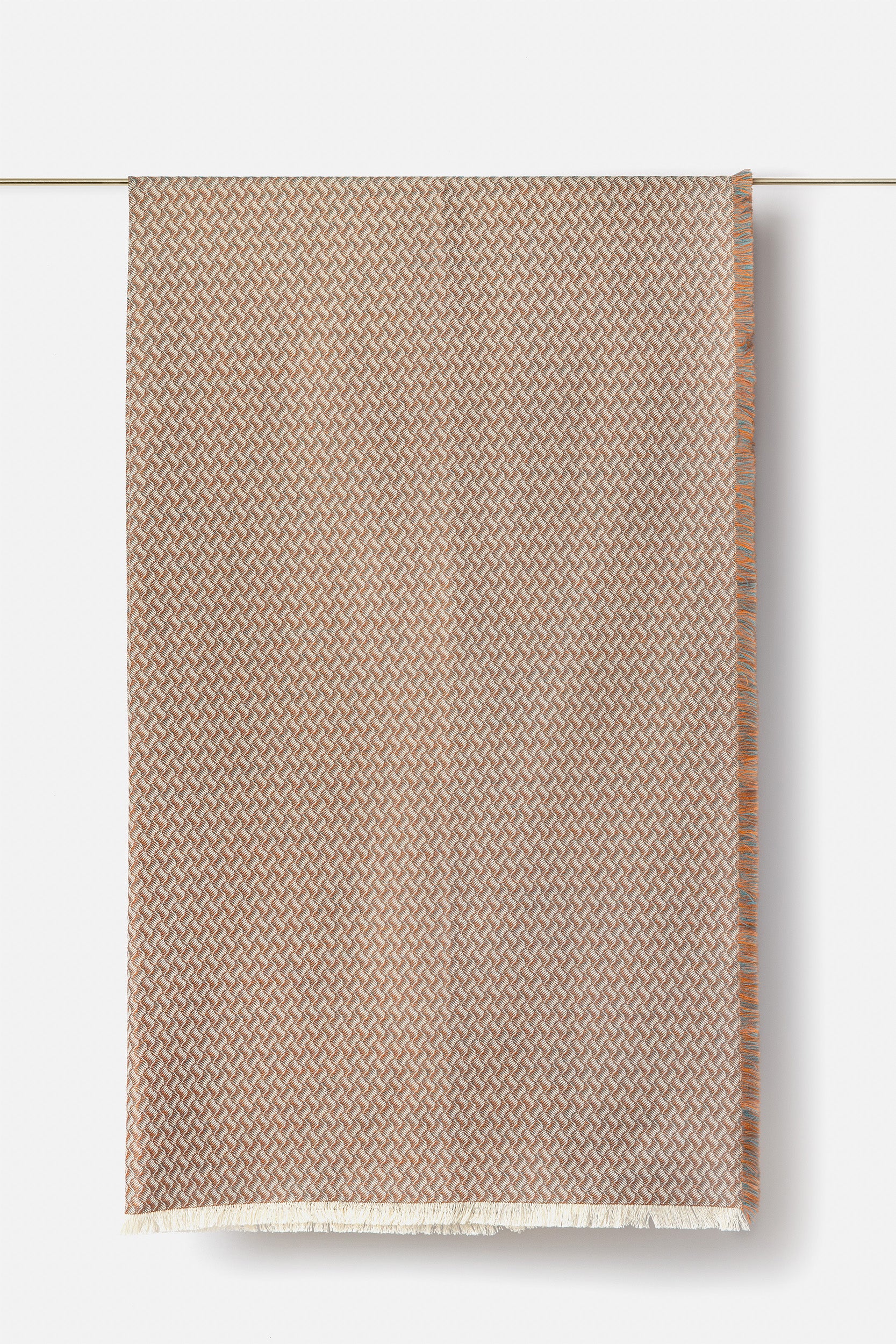 "Nami 1" wool throw in Sedona Orange