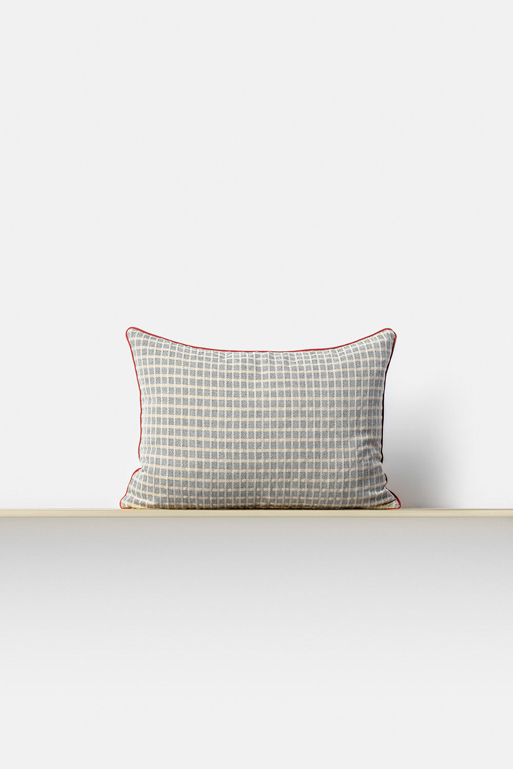 "F58" rectangular cushion cover in Black / Olive Green