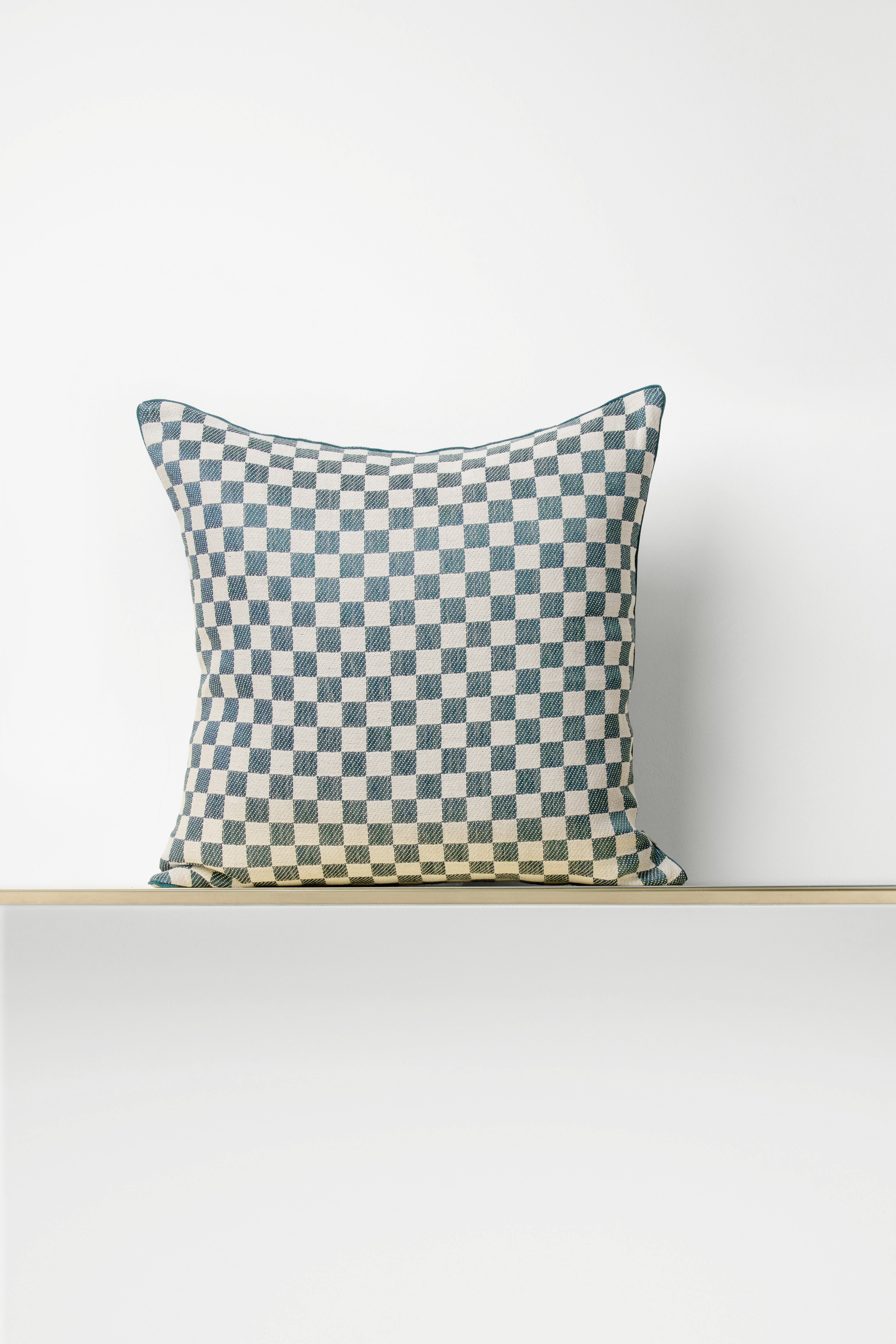 "Maba" square cushion cover in Mocenigo Blue