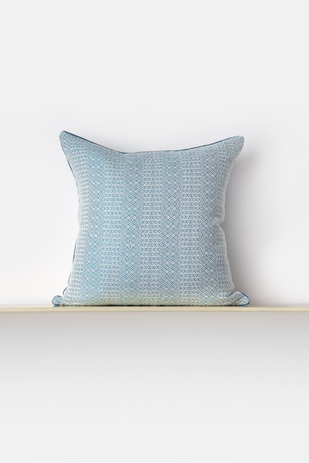 "Intreccio" square cushion cover in Teal