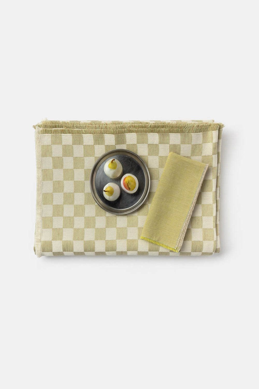 Second view of F74 linen and cotton tablecloth in Zenzero
