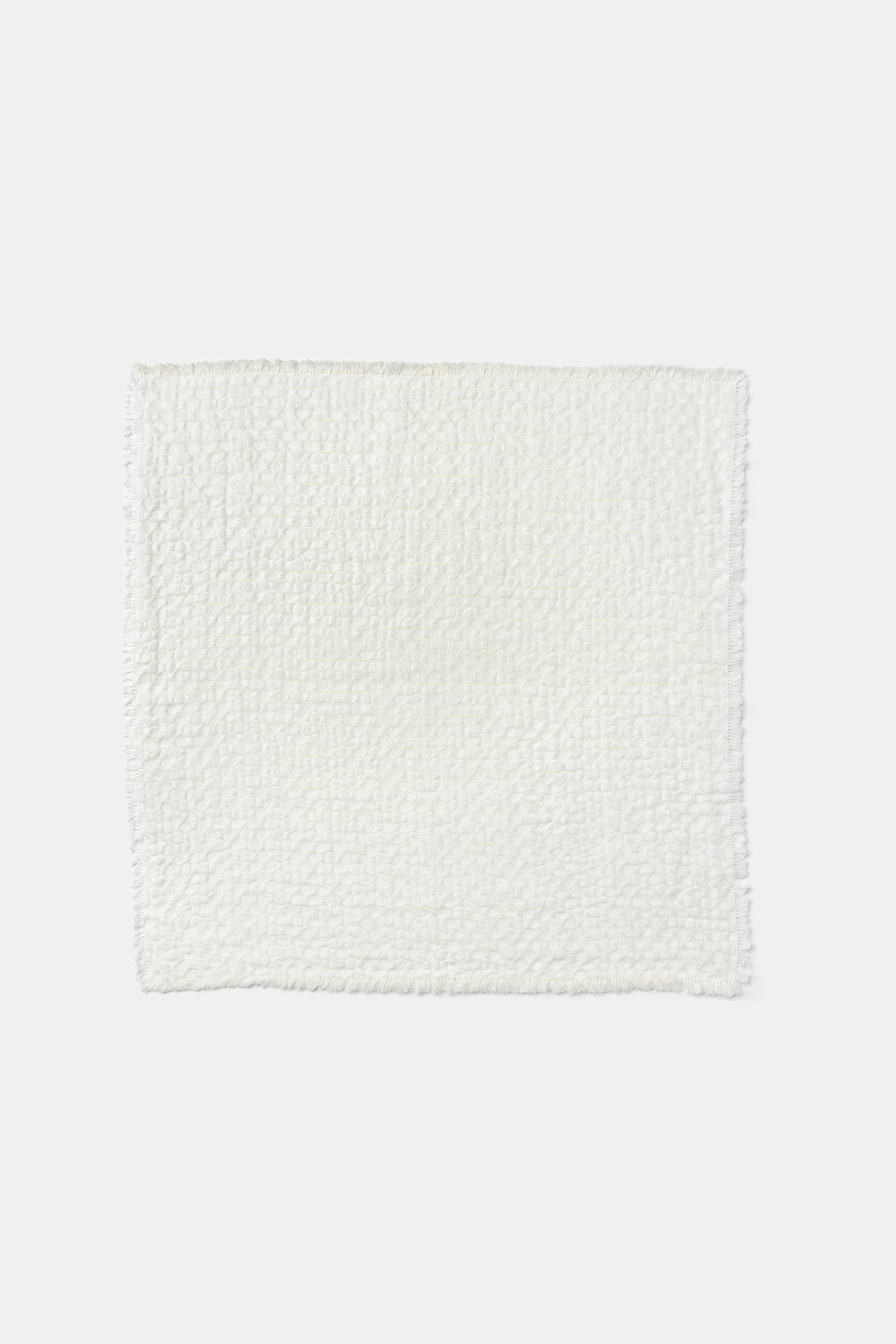 "Goccia" napkin in Optical White