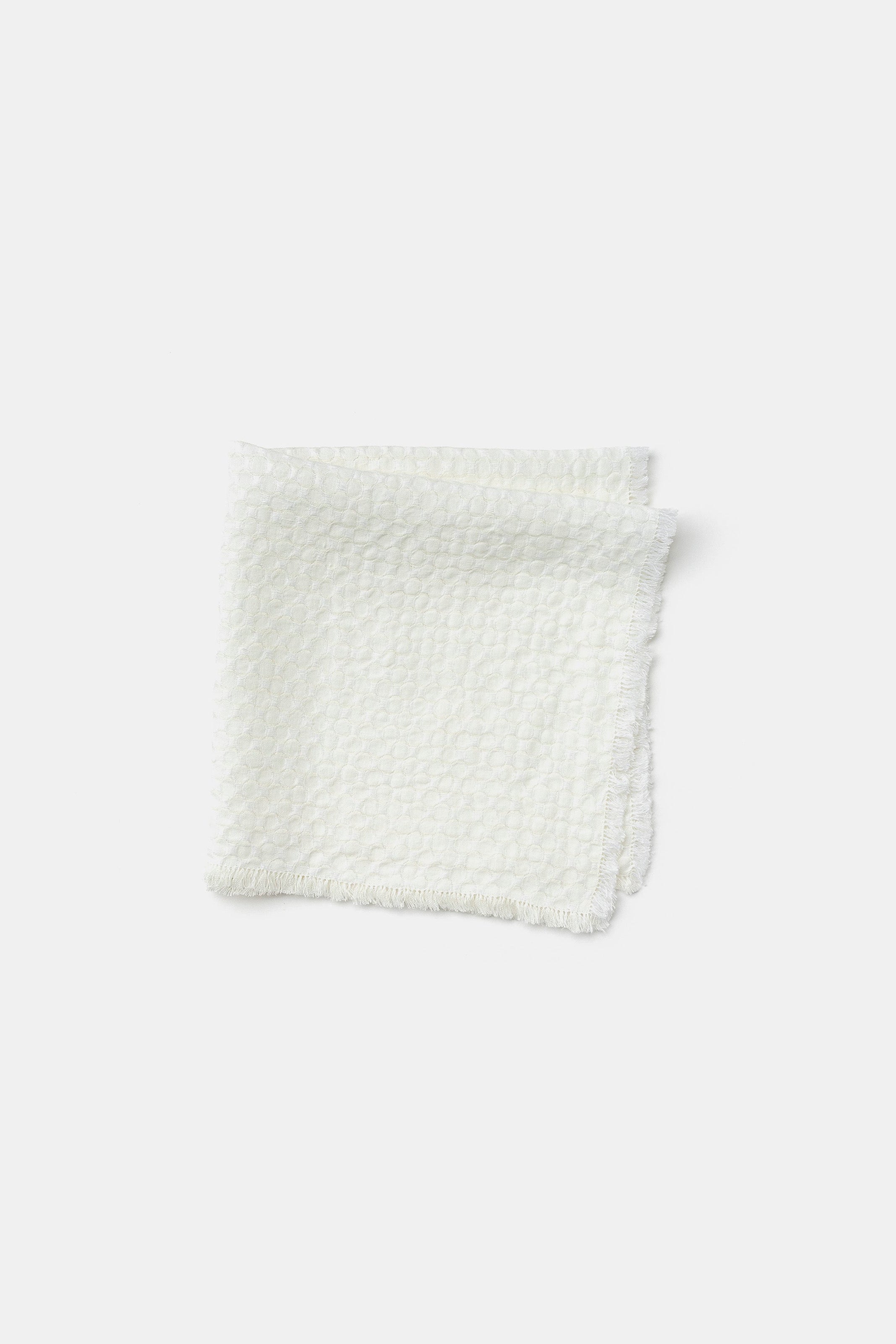 "Goccia" napkin in Optical White