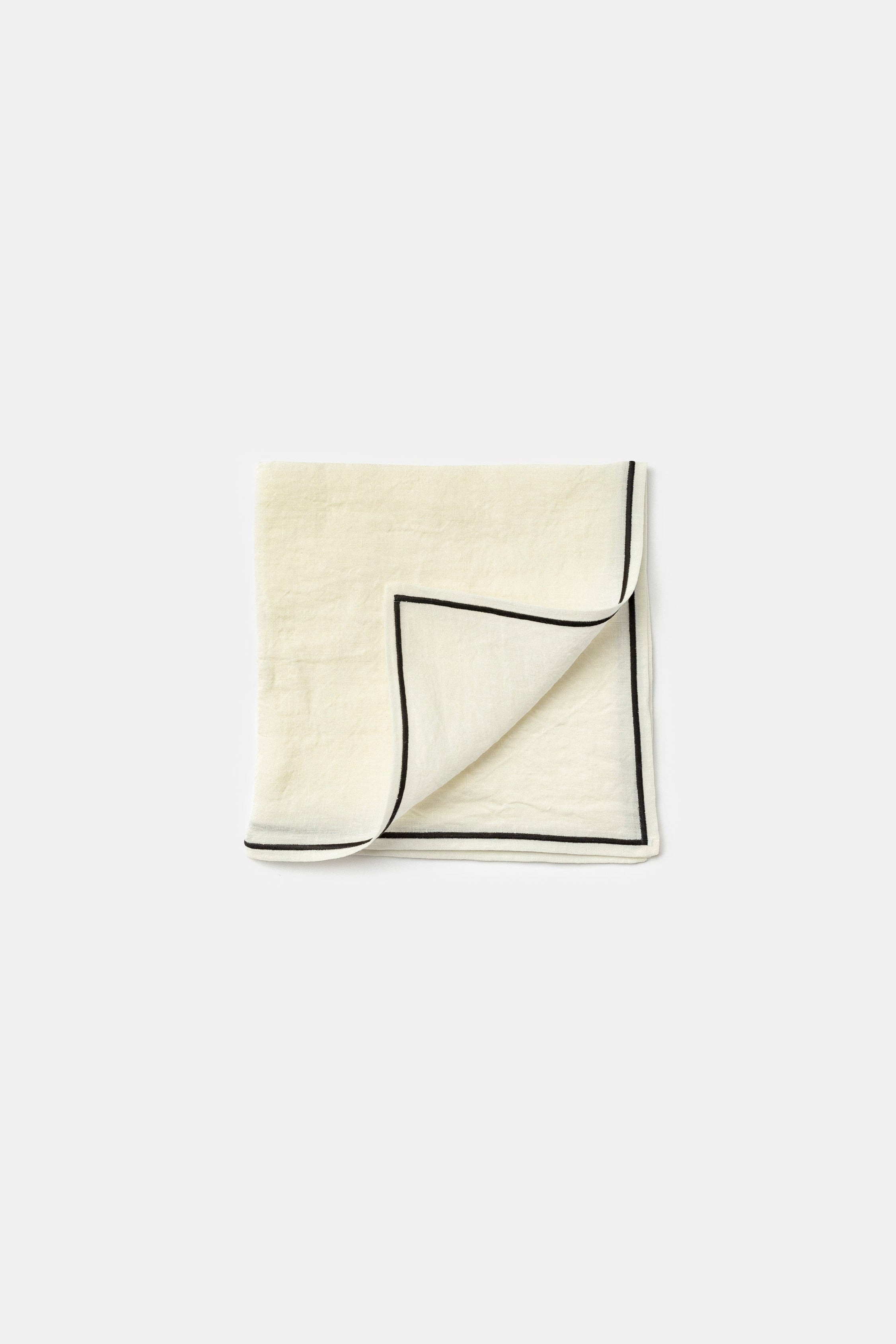 "Lido" napkin in White / Black