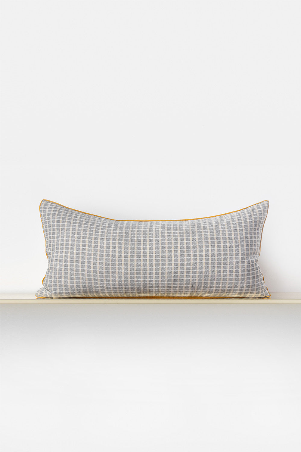 "F58" long rectangular cushion cover in Black / Olive Green