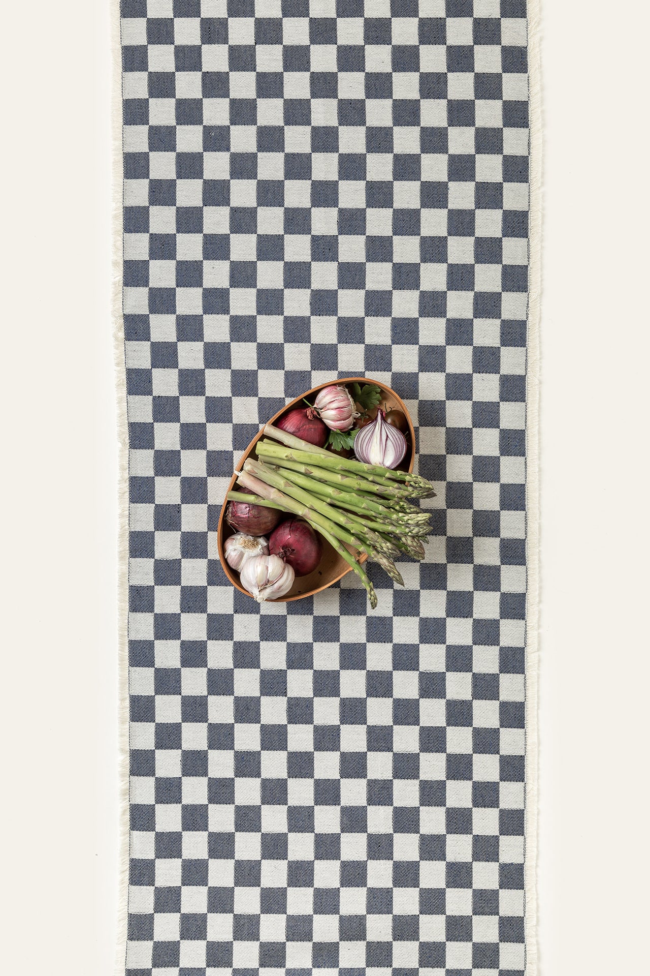 "F74" table runner in Eclisse Blue