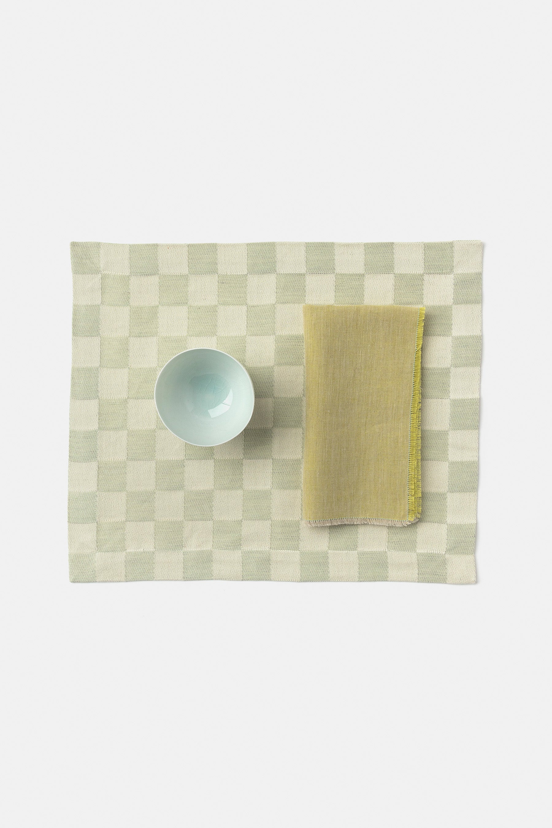 "F74" placemat in Tea Green