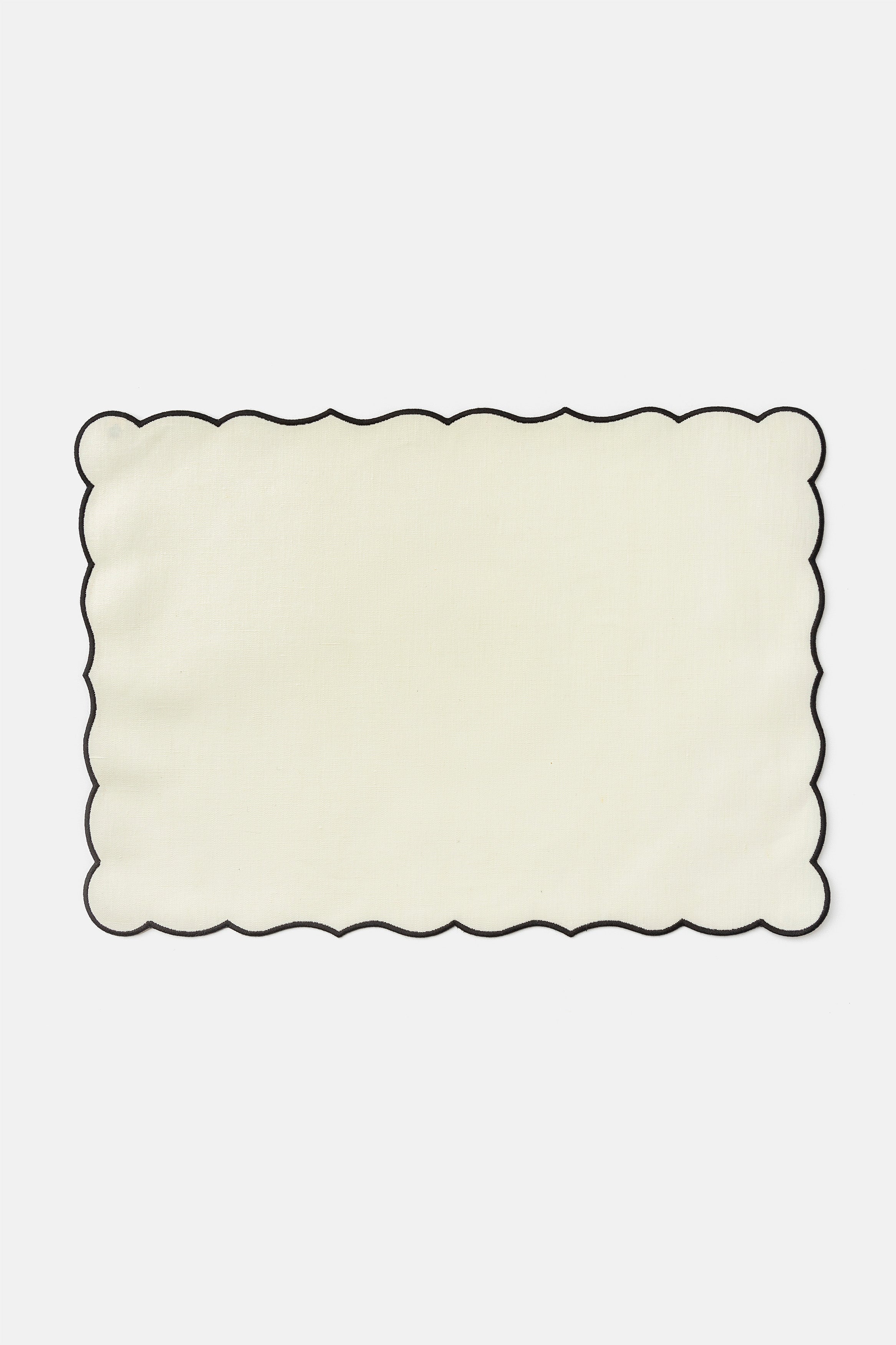 "Lido" placemat in White / Black