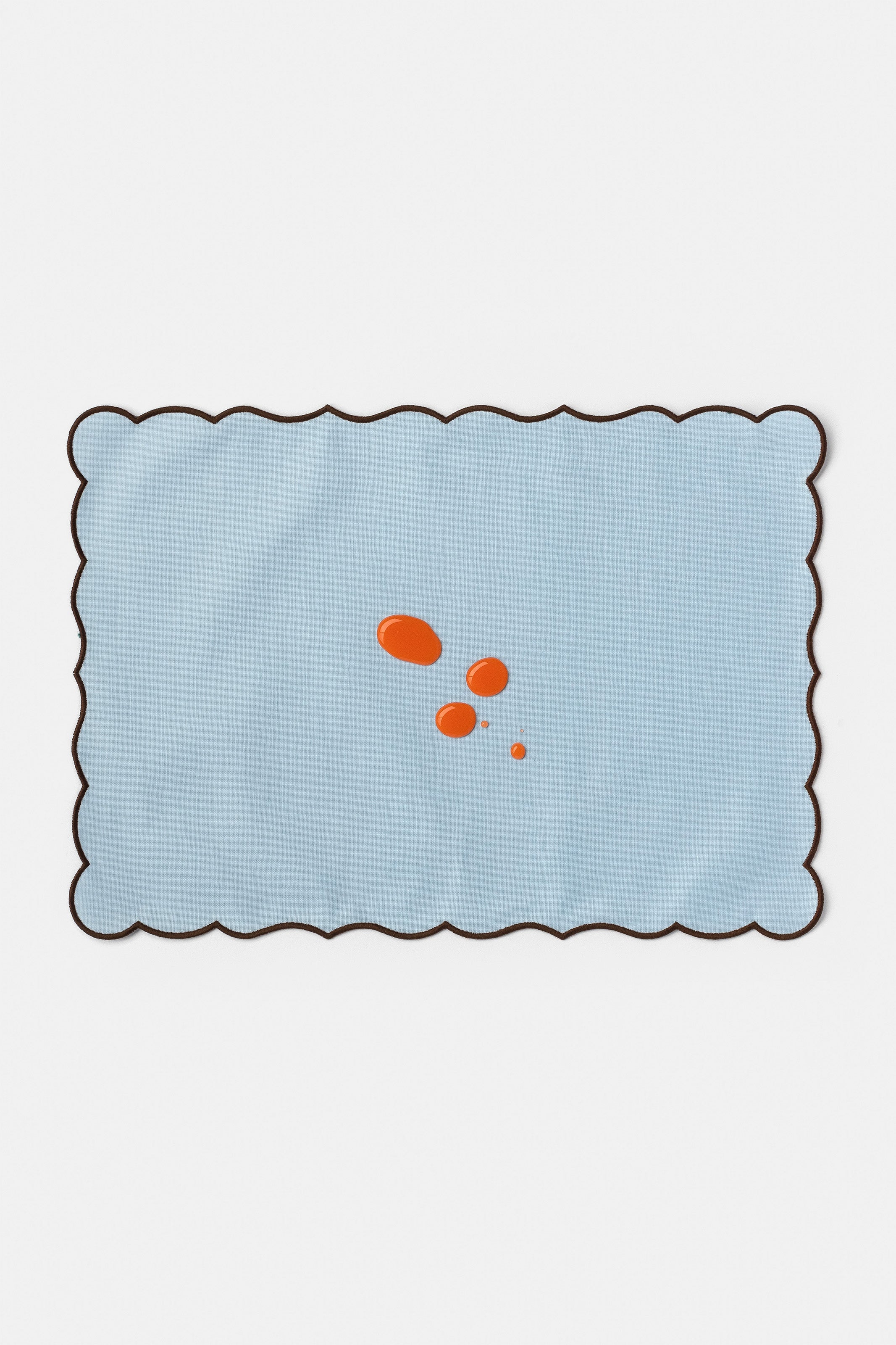 "Lido" placemat in Light Blue / Brown