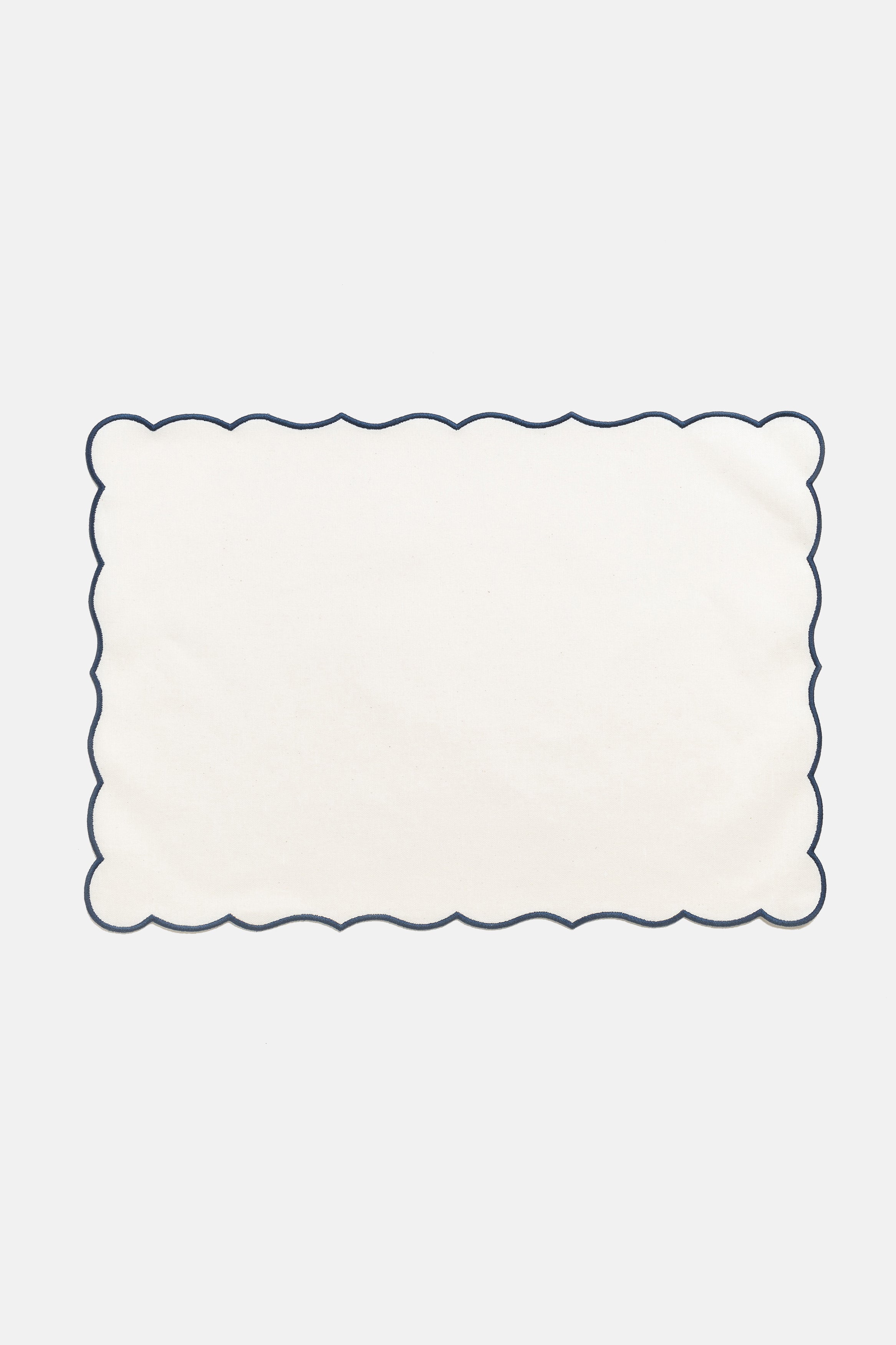 "Lido" placemat in White / Blue de France