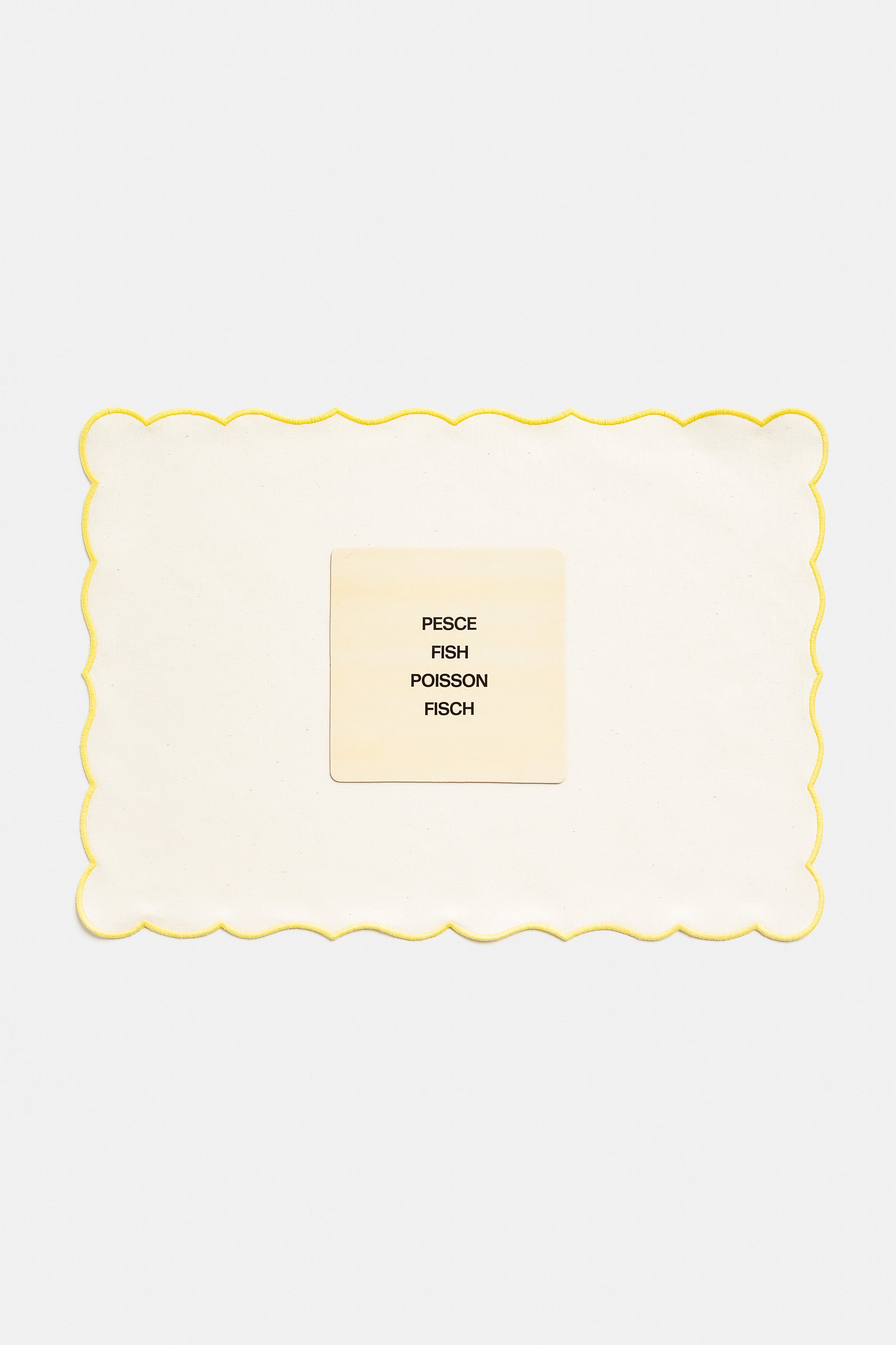 "Lido" placemat in White / Jaune