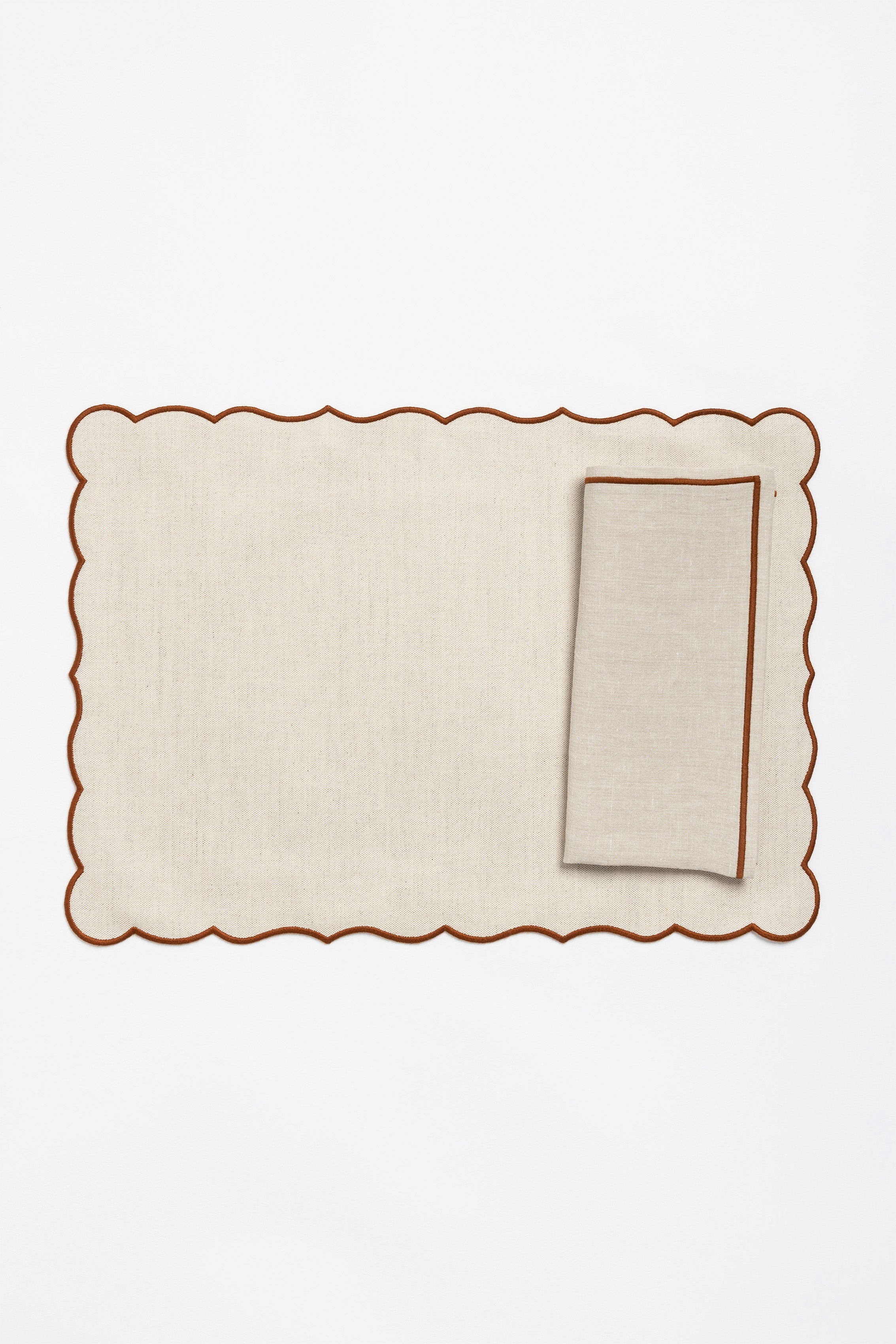 "Lido" placemat in Salt Pepper / Pain Brûlé