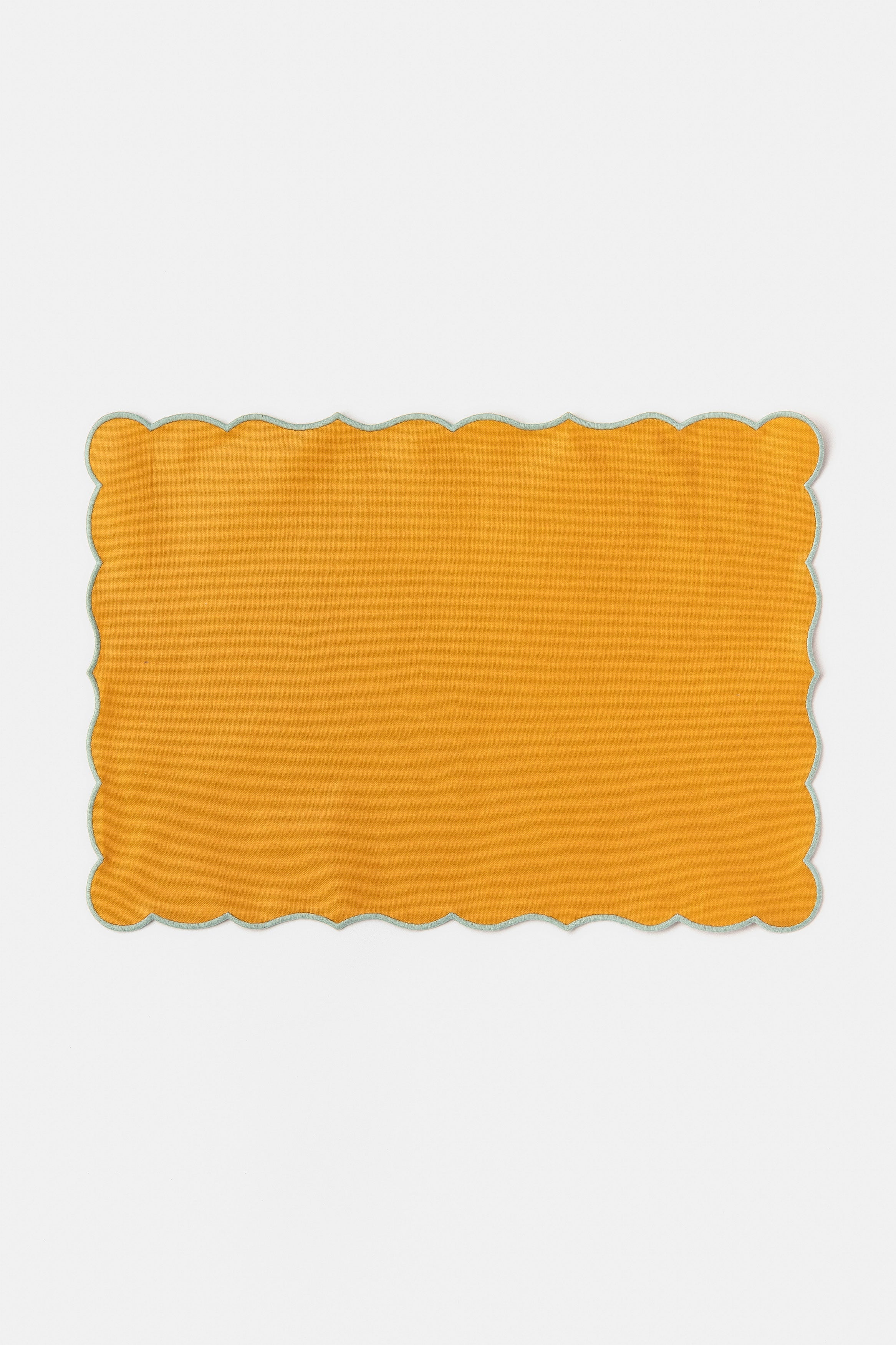 "Lido" placemat in Tangerine / Green