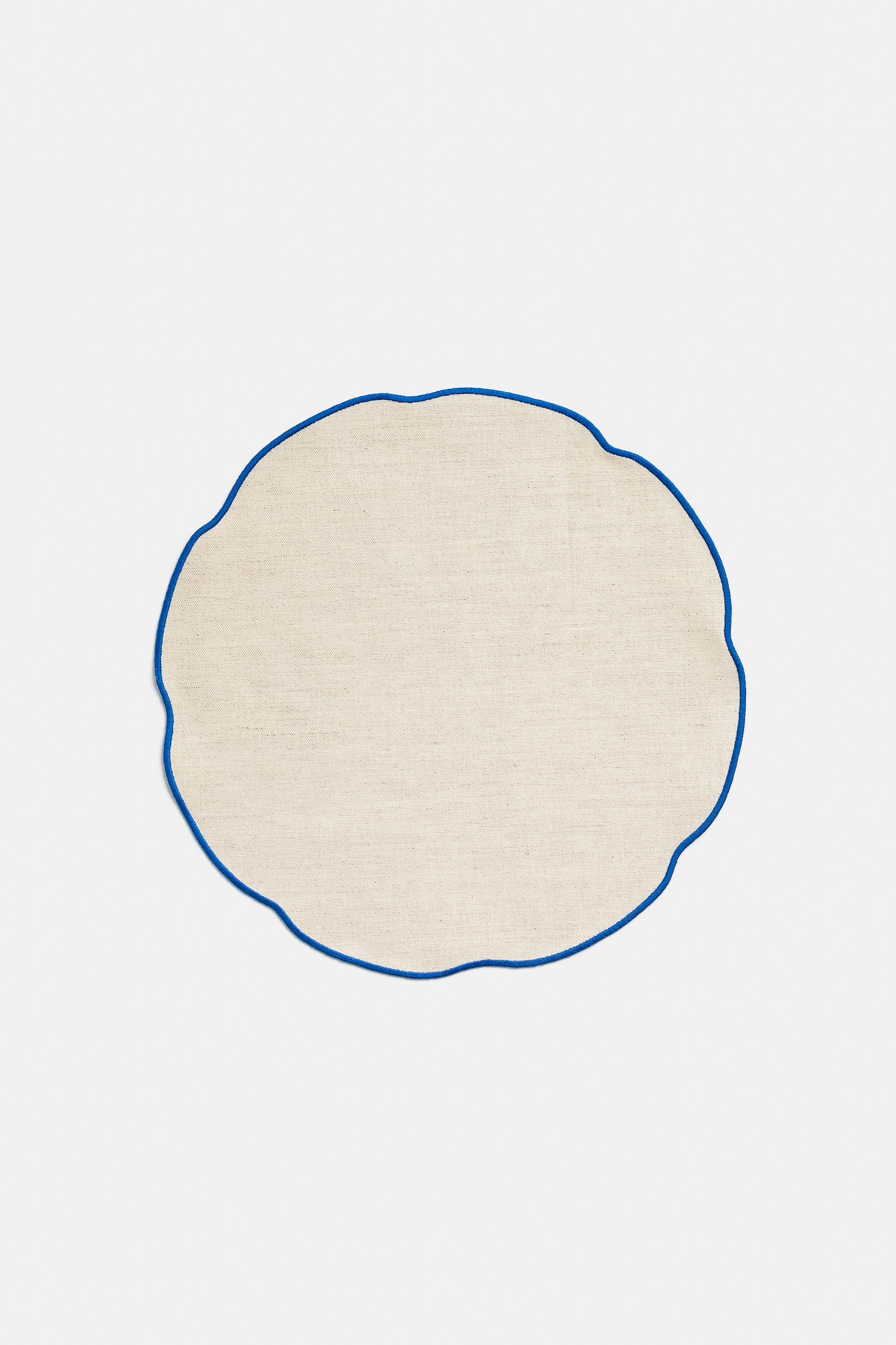 "Nura" placemat in Salt Pepper / Bresse Blue