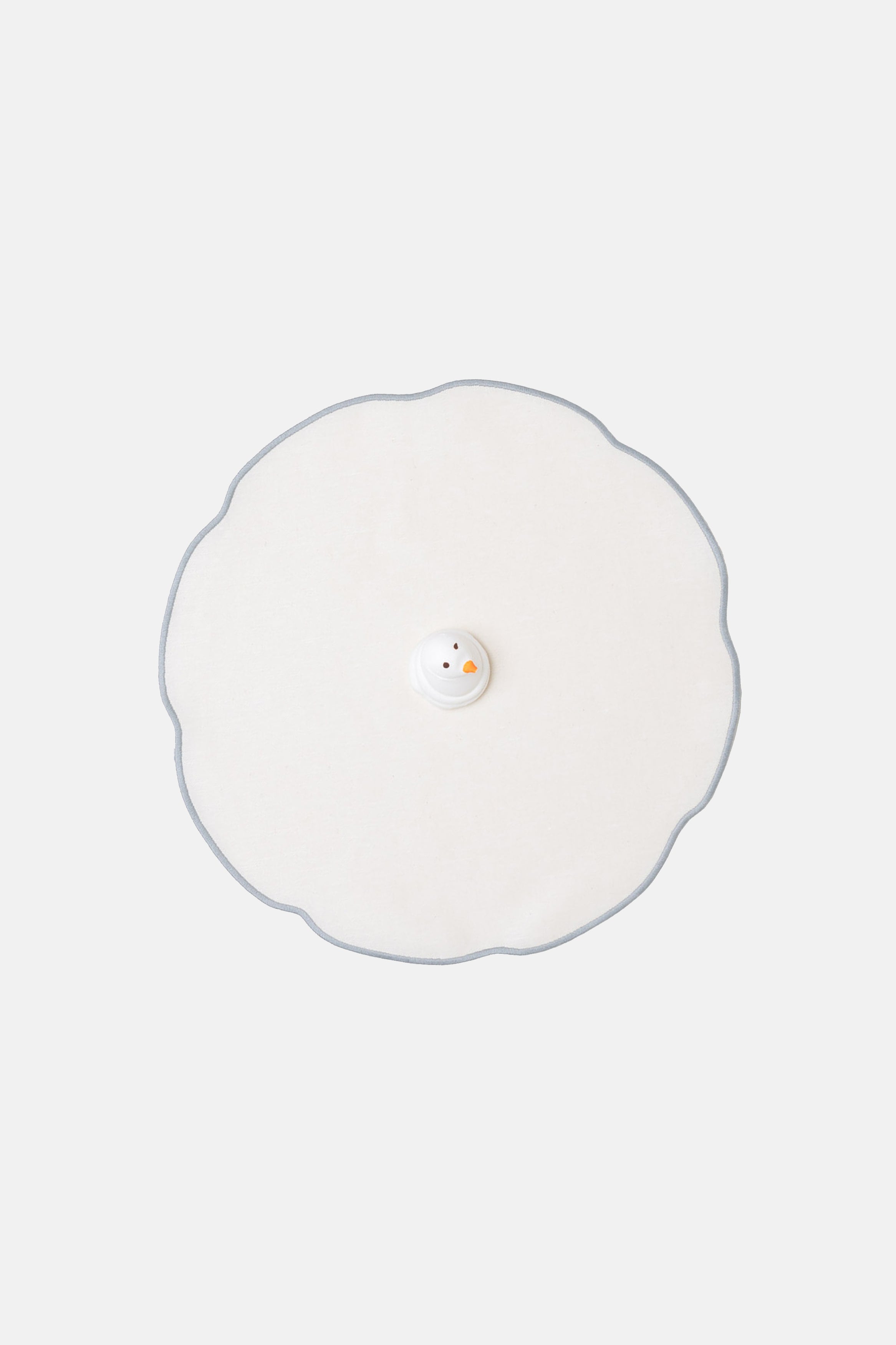 "Nura" placemat in White / Cendre Grey