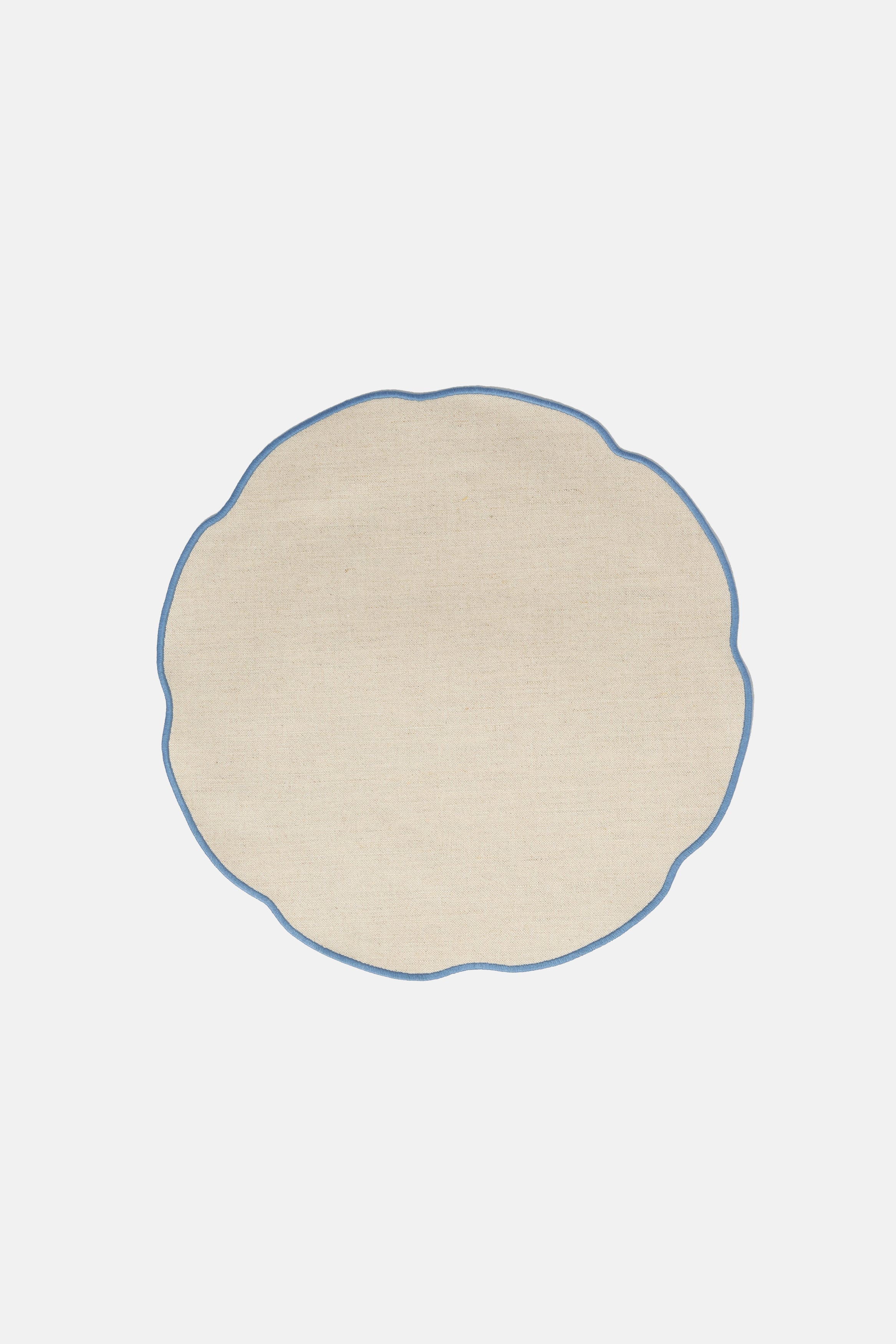 "Nura" placemat in Salt Pepper / Oceano Blue