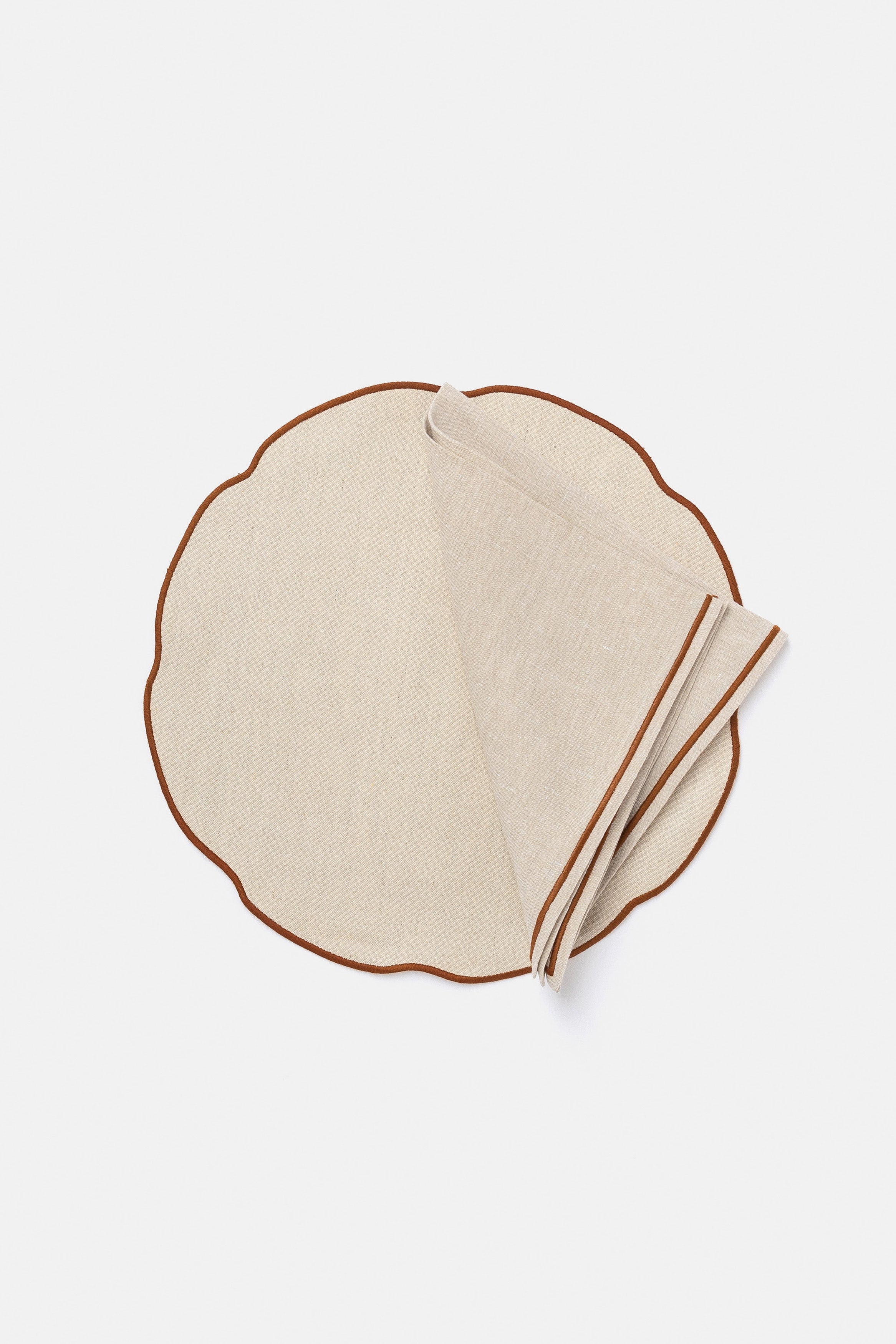"Nura" placemat in Salt Pepper / Pain Brûlé