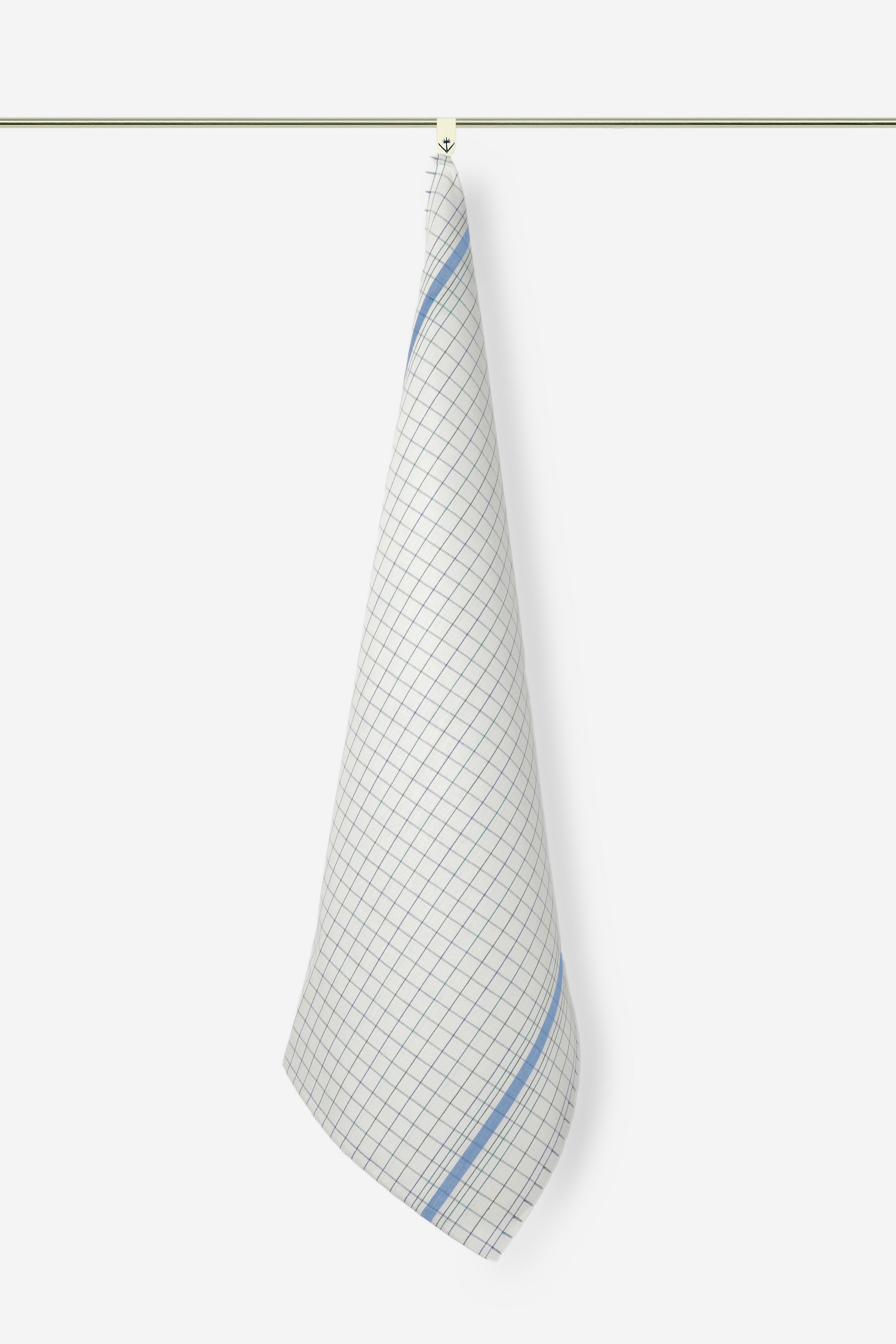 "Aspo Scozzese" tea towel in White / Blue
