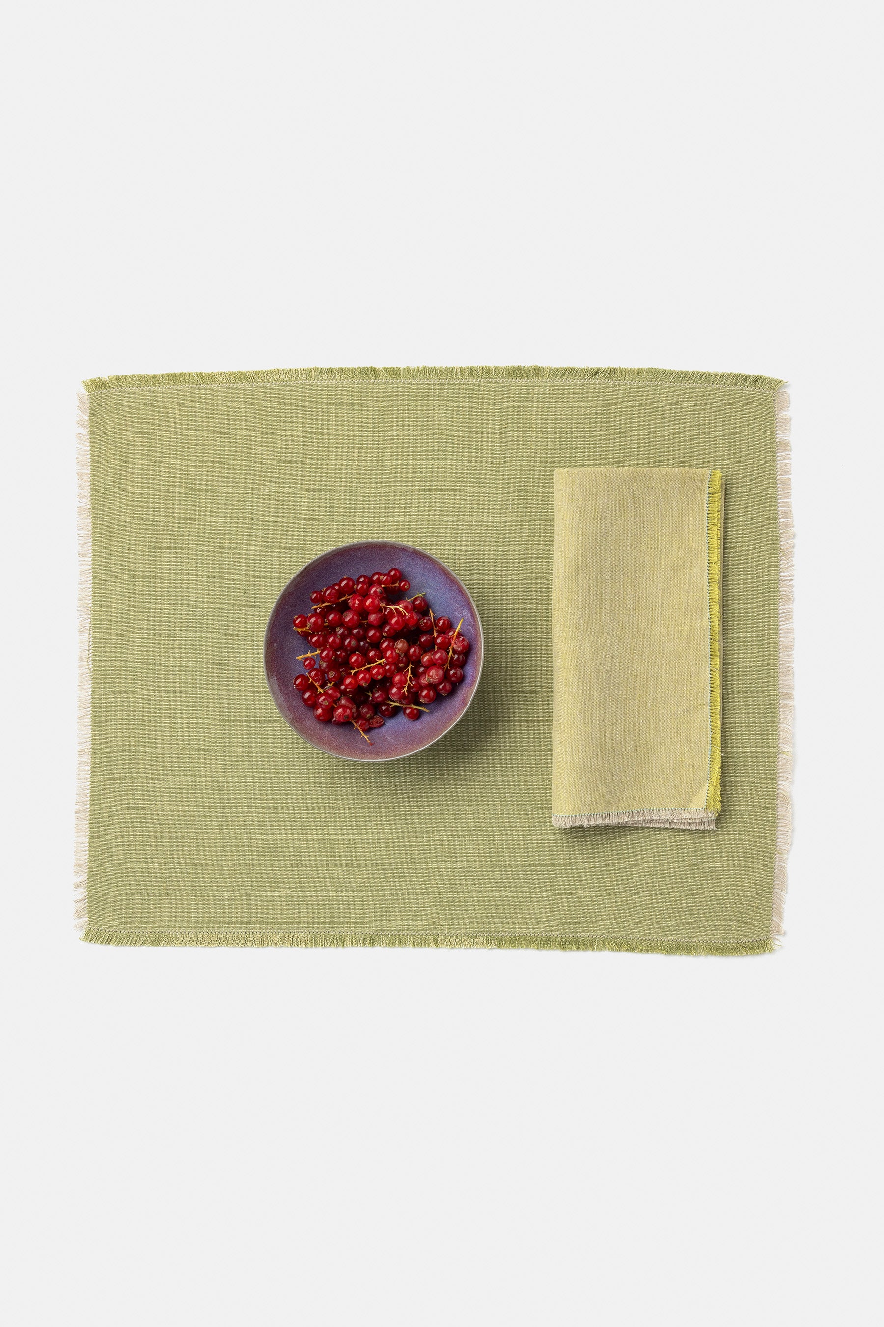 "Portofino" napkin in Senape