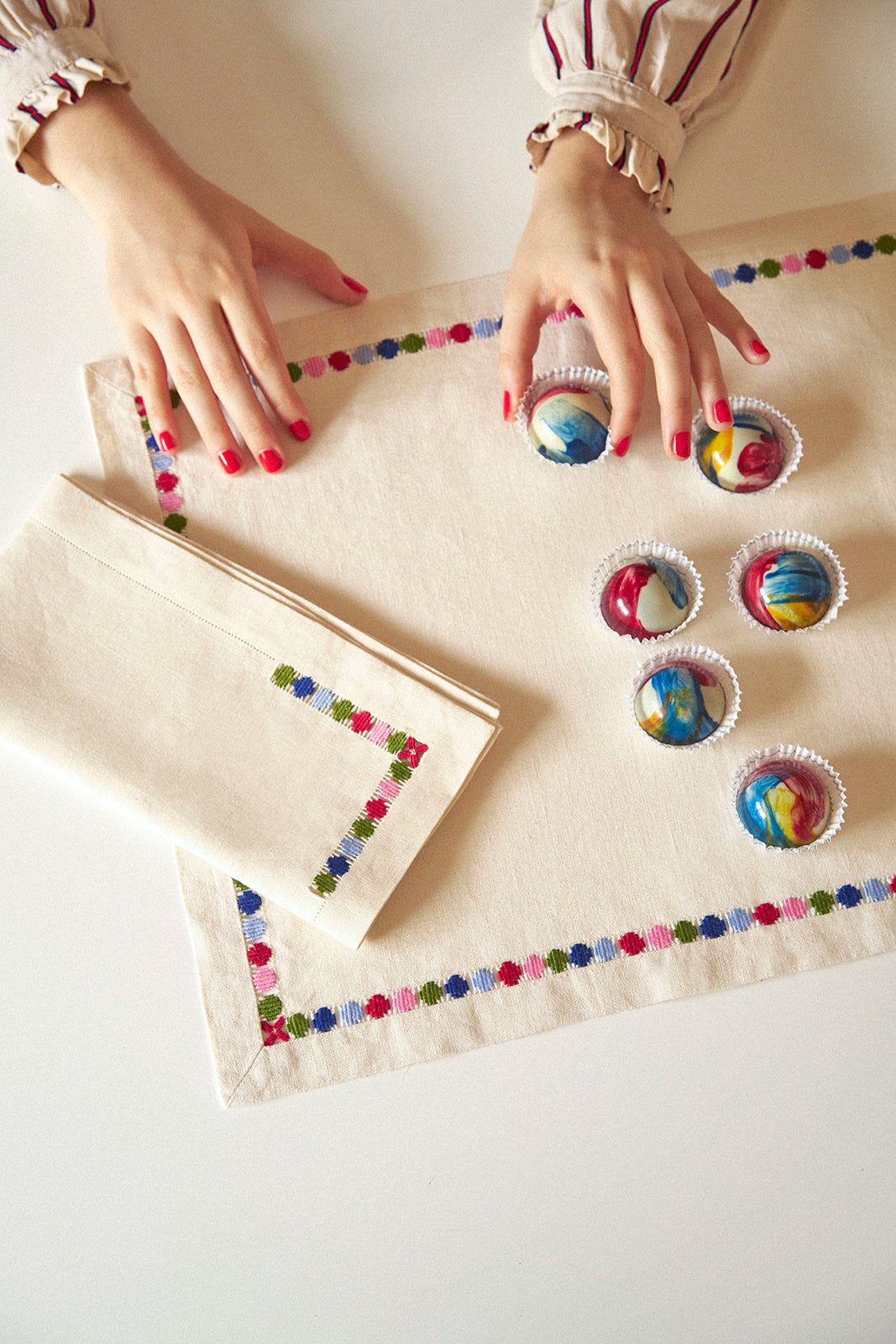 "Licia" napkin in Multicolor