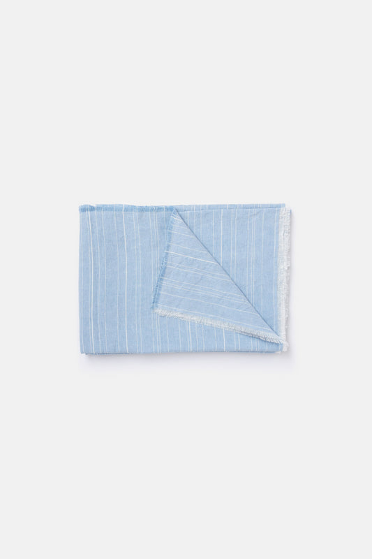 "Greta" tablecloth in Garda Blue