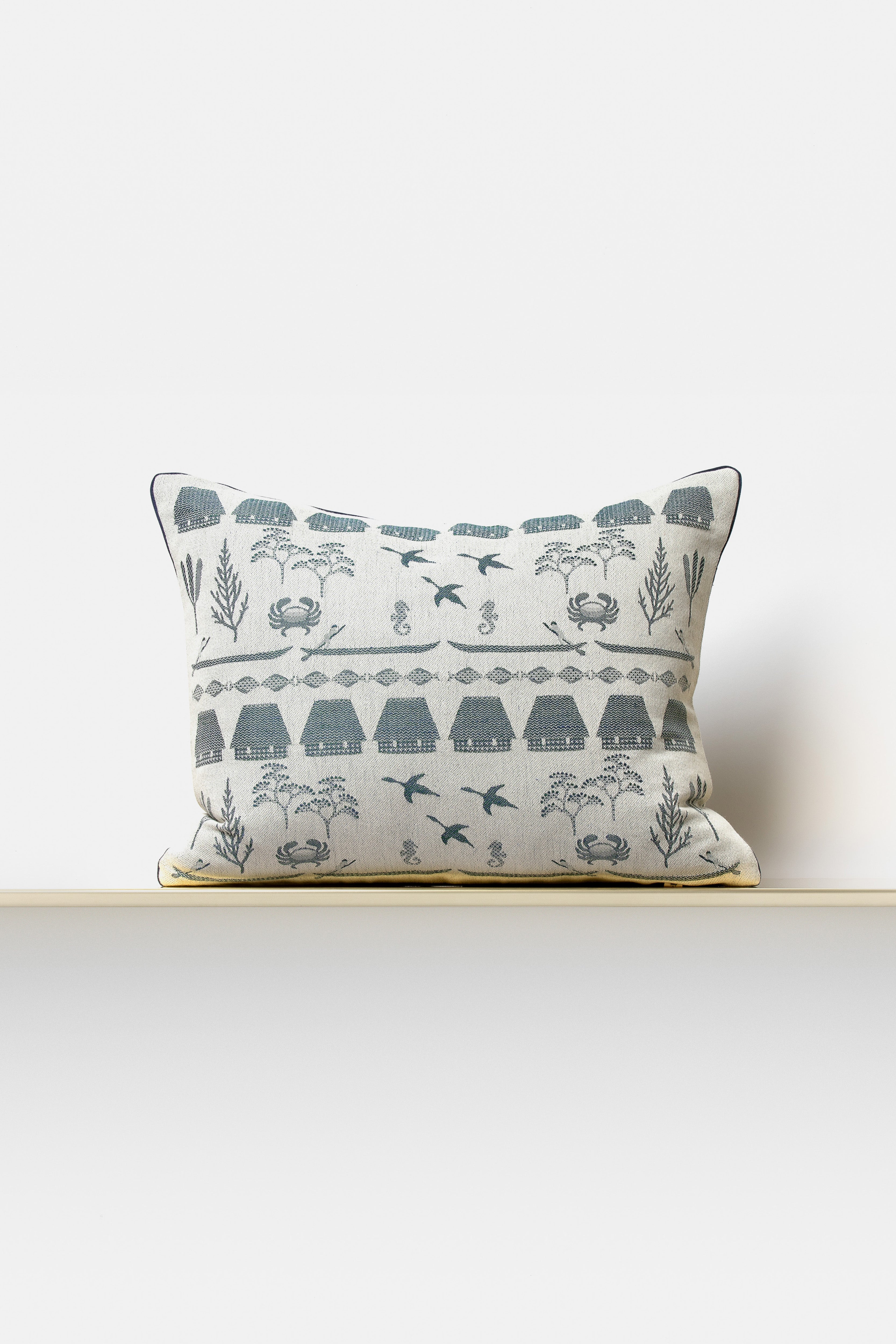 "Laguna" rectangular cushion cover in Byron Blue