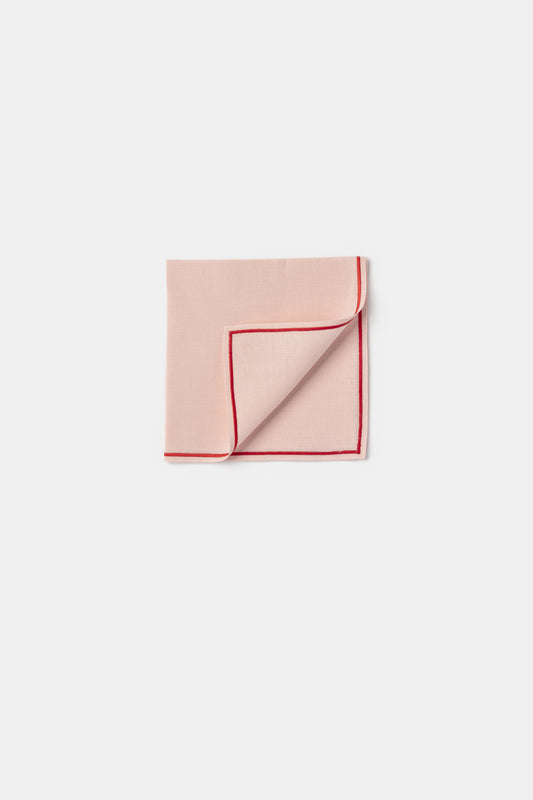 "Lido" napkin in Pink / Red