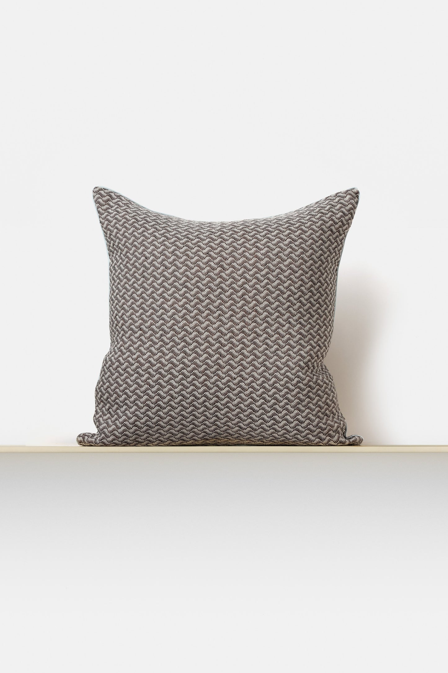 "Nami 1" square cushion in Seal Brown