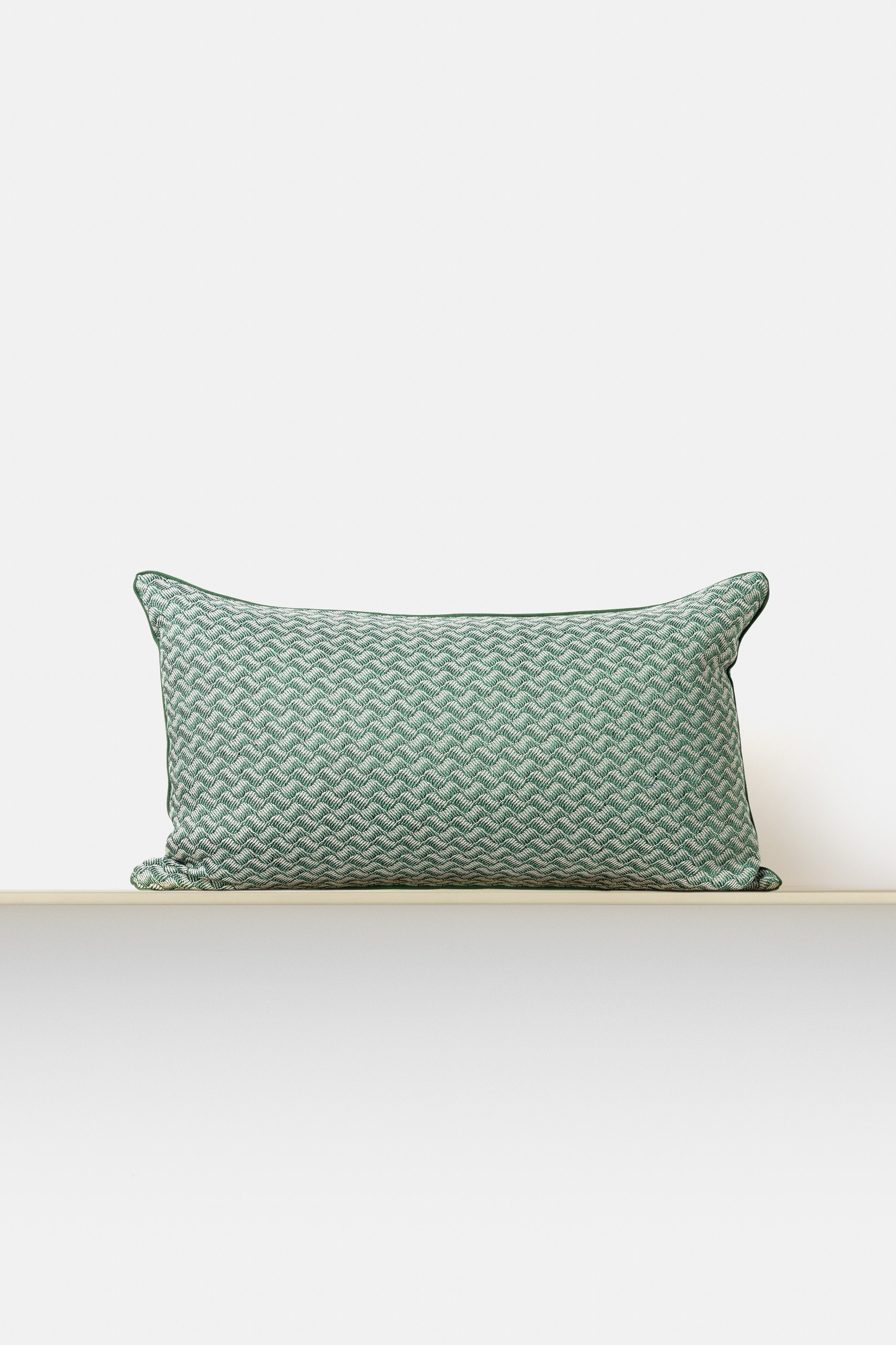 "Nami 1" rectangular cushion cover in Malachite