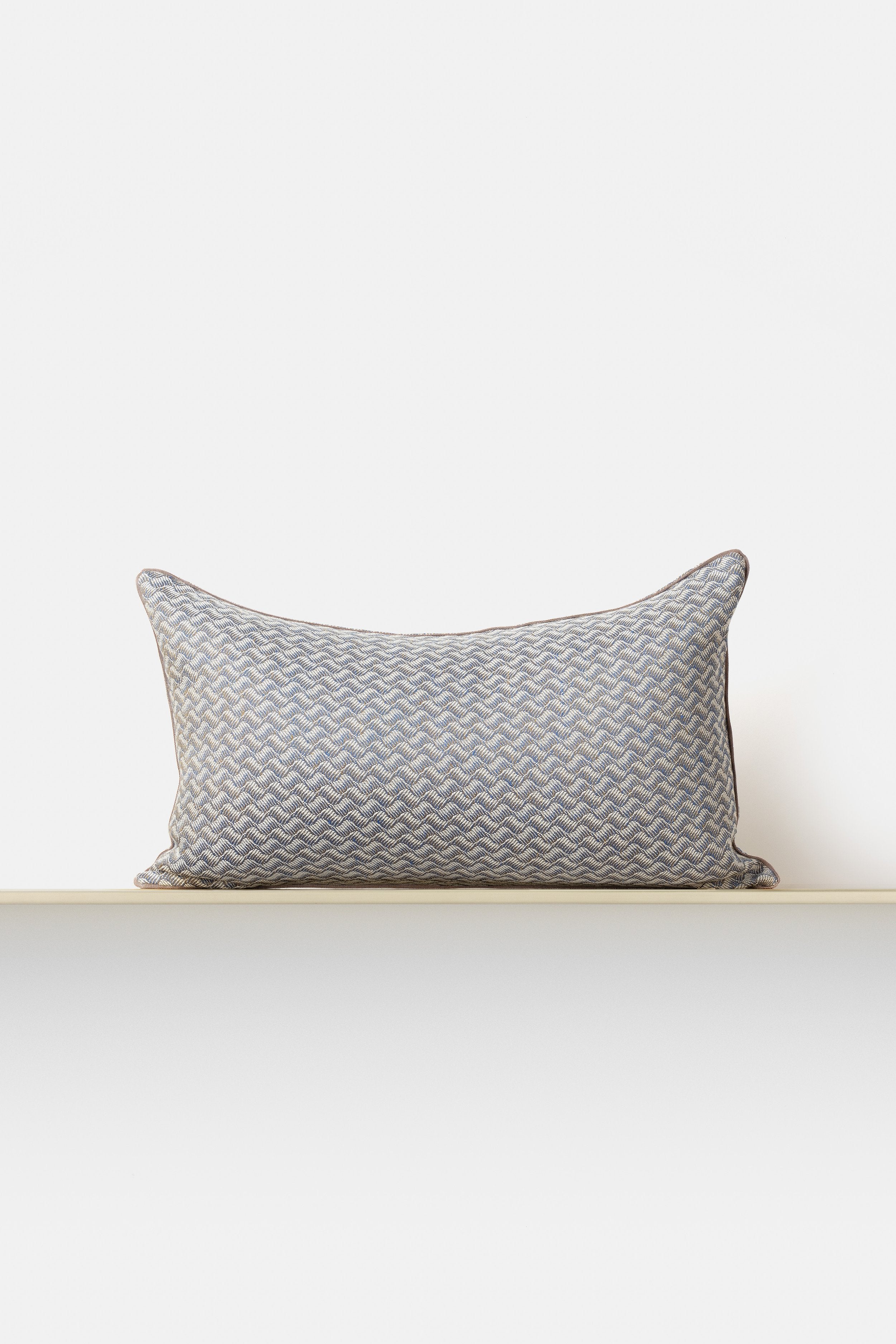 "Nami 1" rectangular cushion cover in Nettuno Blue